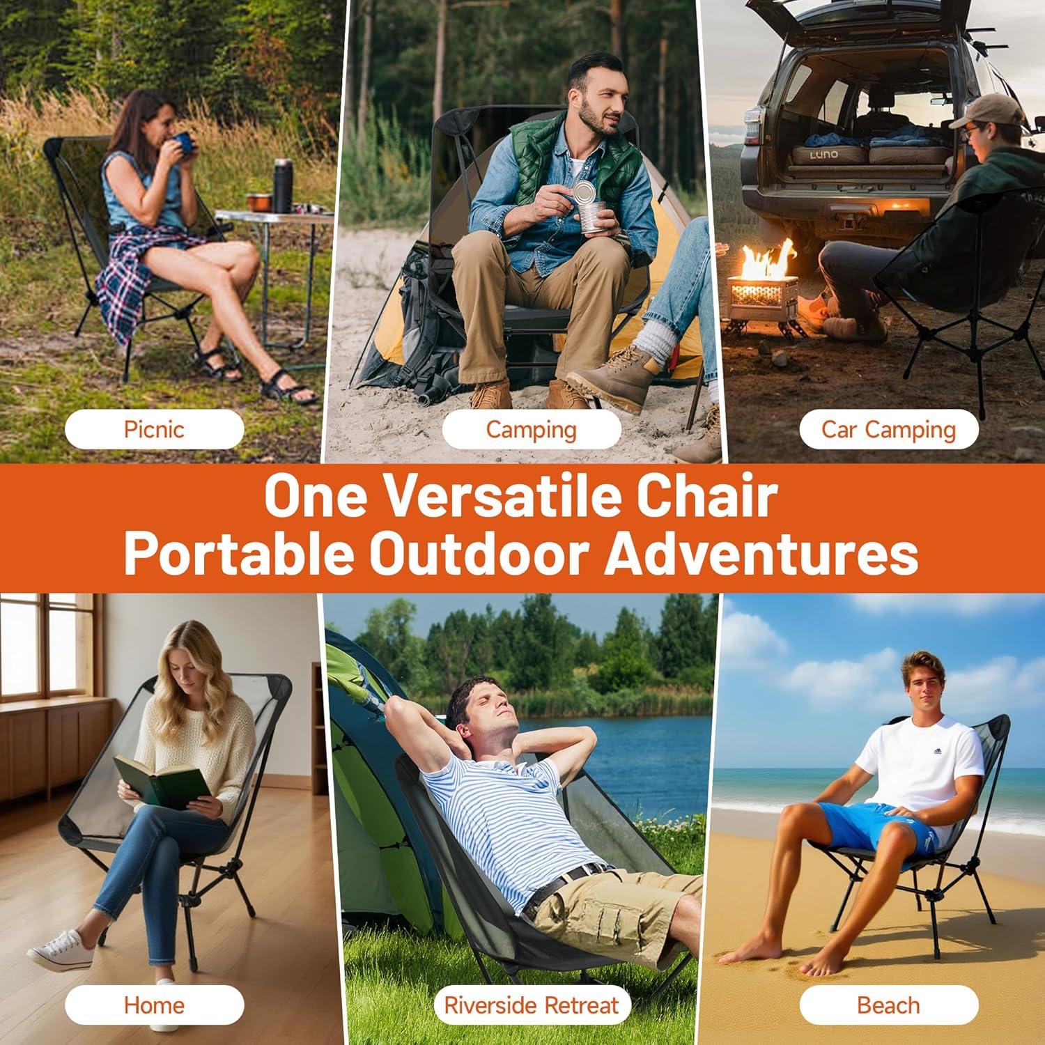 Silla de Playa Plegable Himalaya HC370497, Altura Ajustable