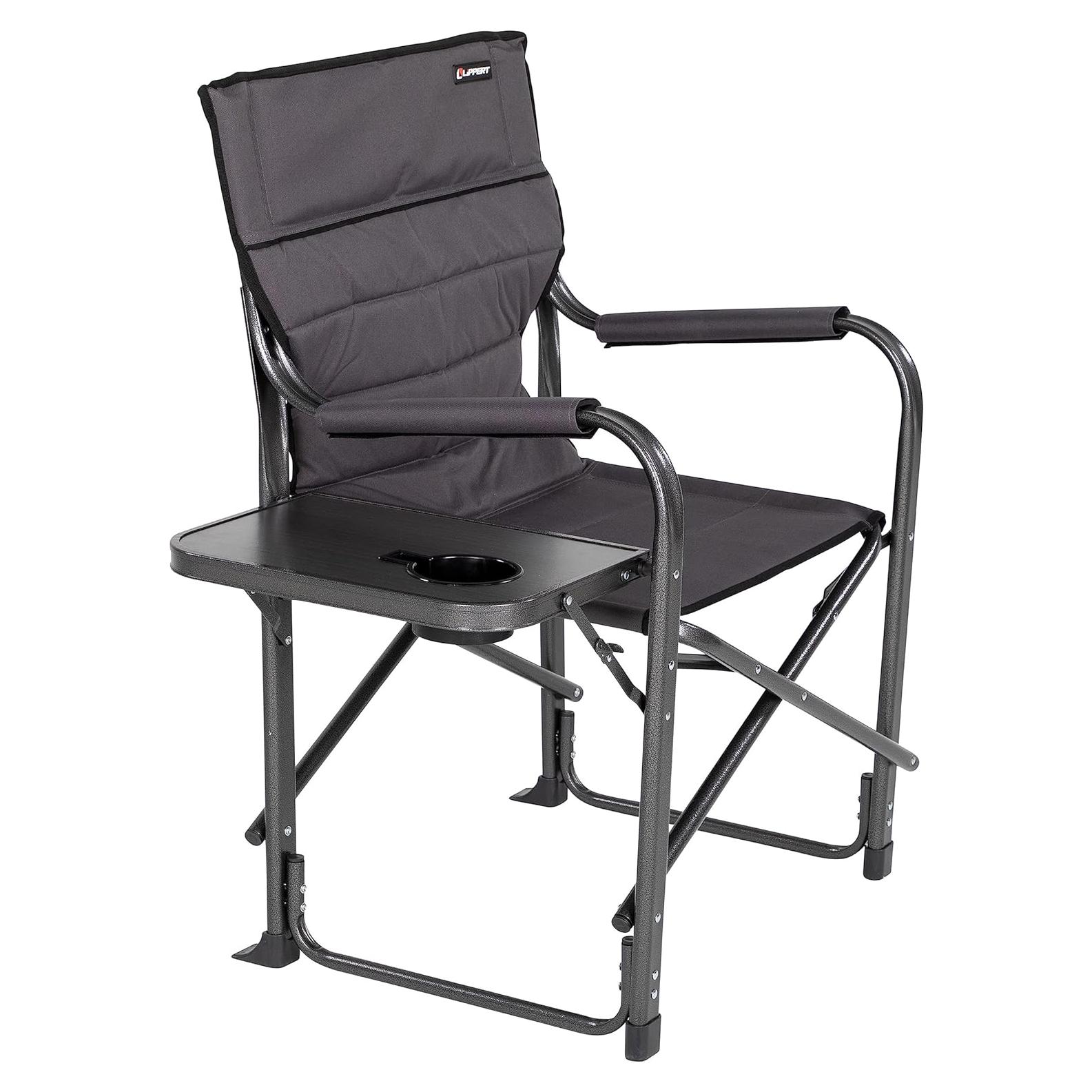 Silla de Camping Plegable Lippert Scout Plus con Mesa Lateral - 181 kg