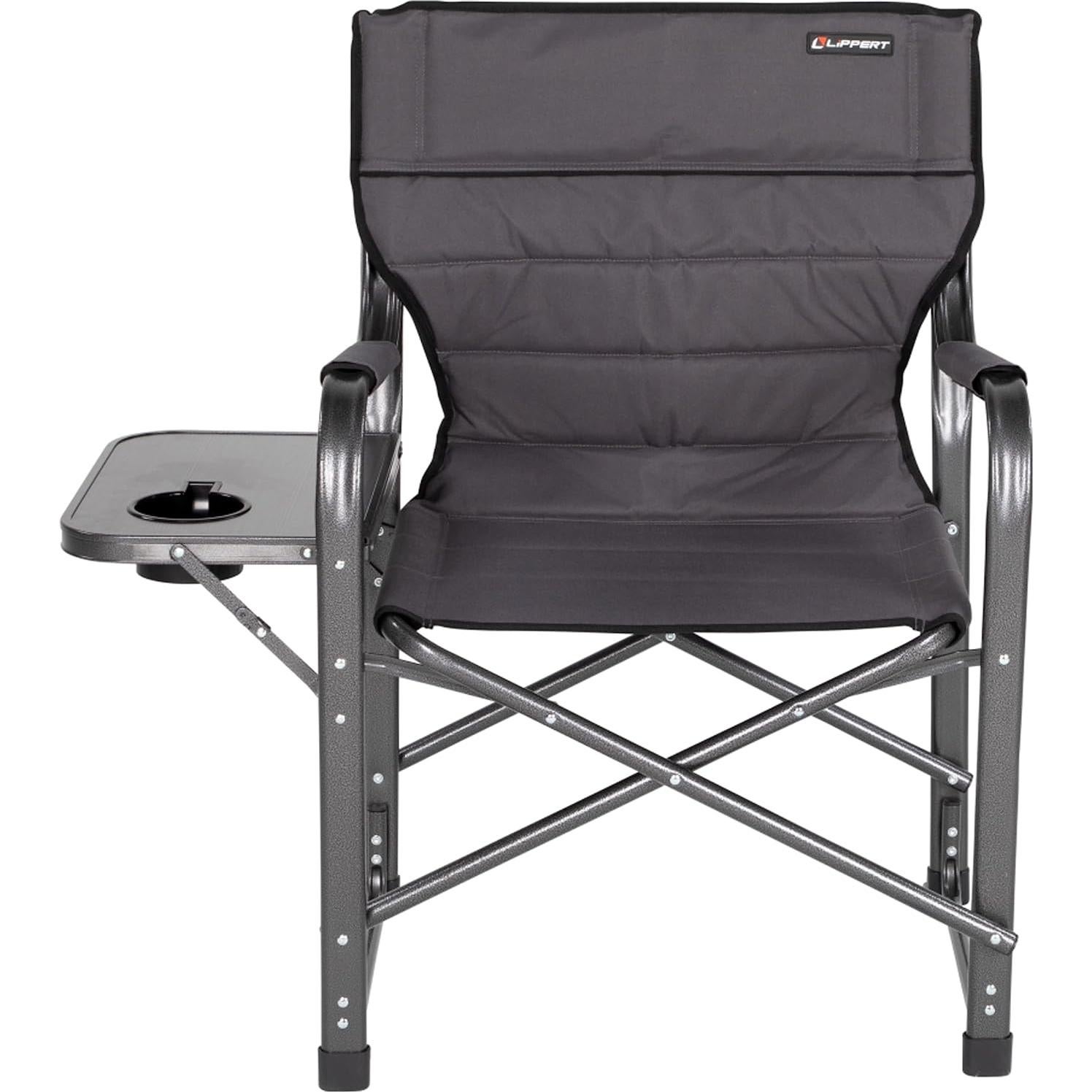 Silla de Camping Plegable Lippert Scout Plus con Mesa Lateral - 181 kg