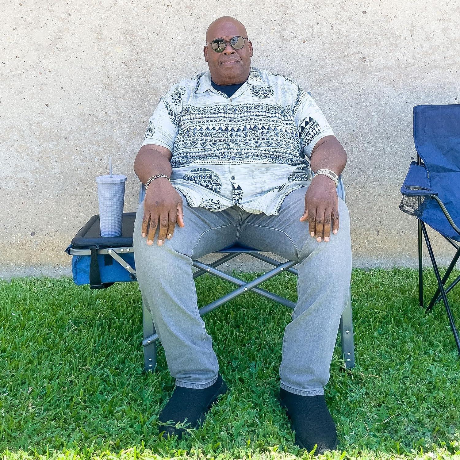 Silla Plegable Bariátrica RMS XXL - Soporta 272kg - Azul