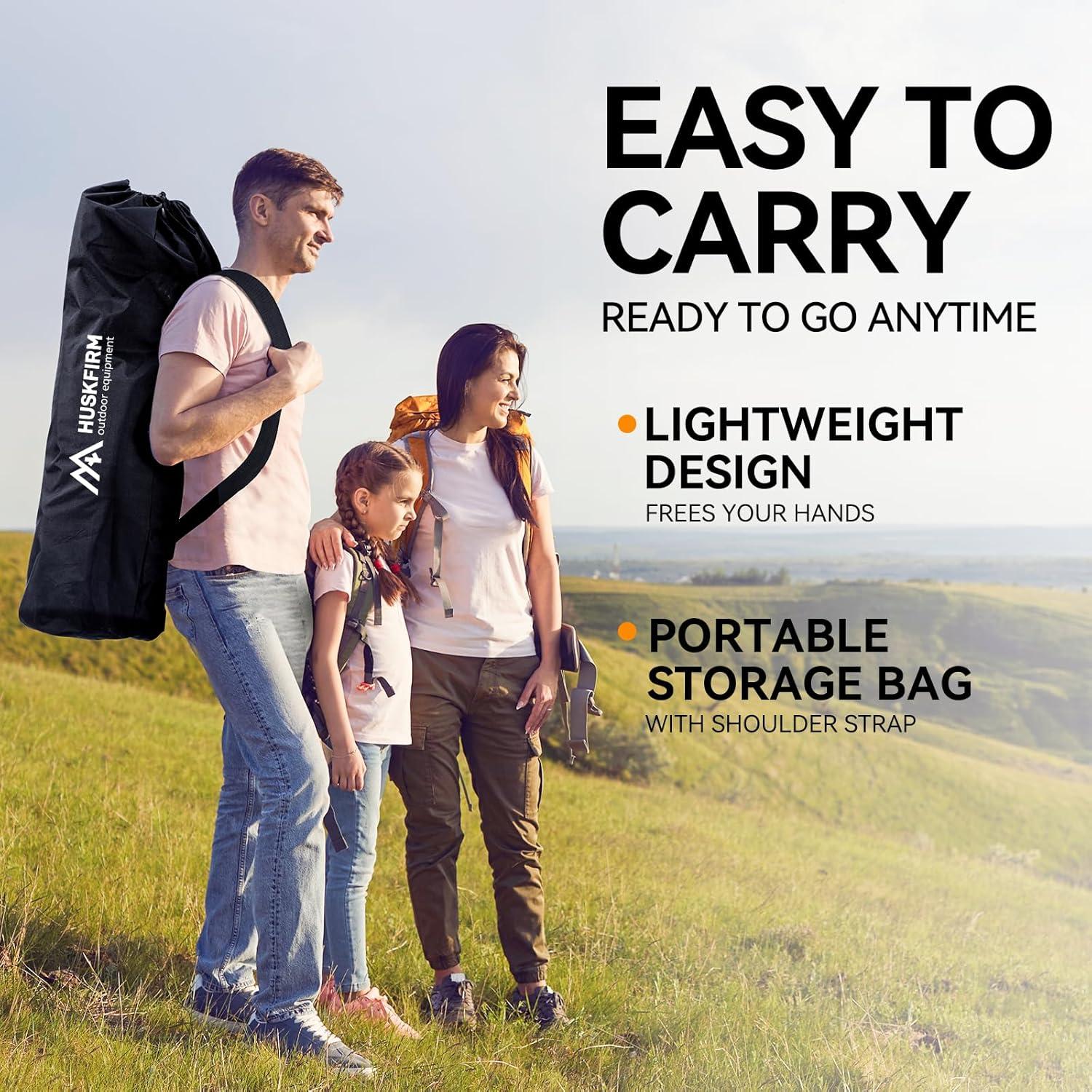 Silla de Camping Plegable Huskfirm para 3 Personas con Cojín