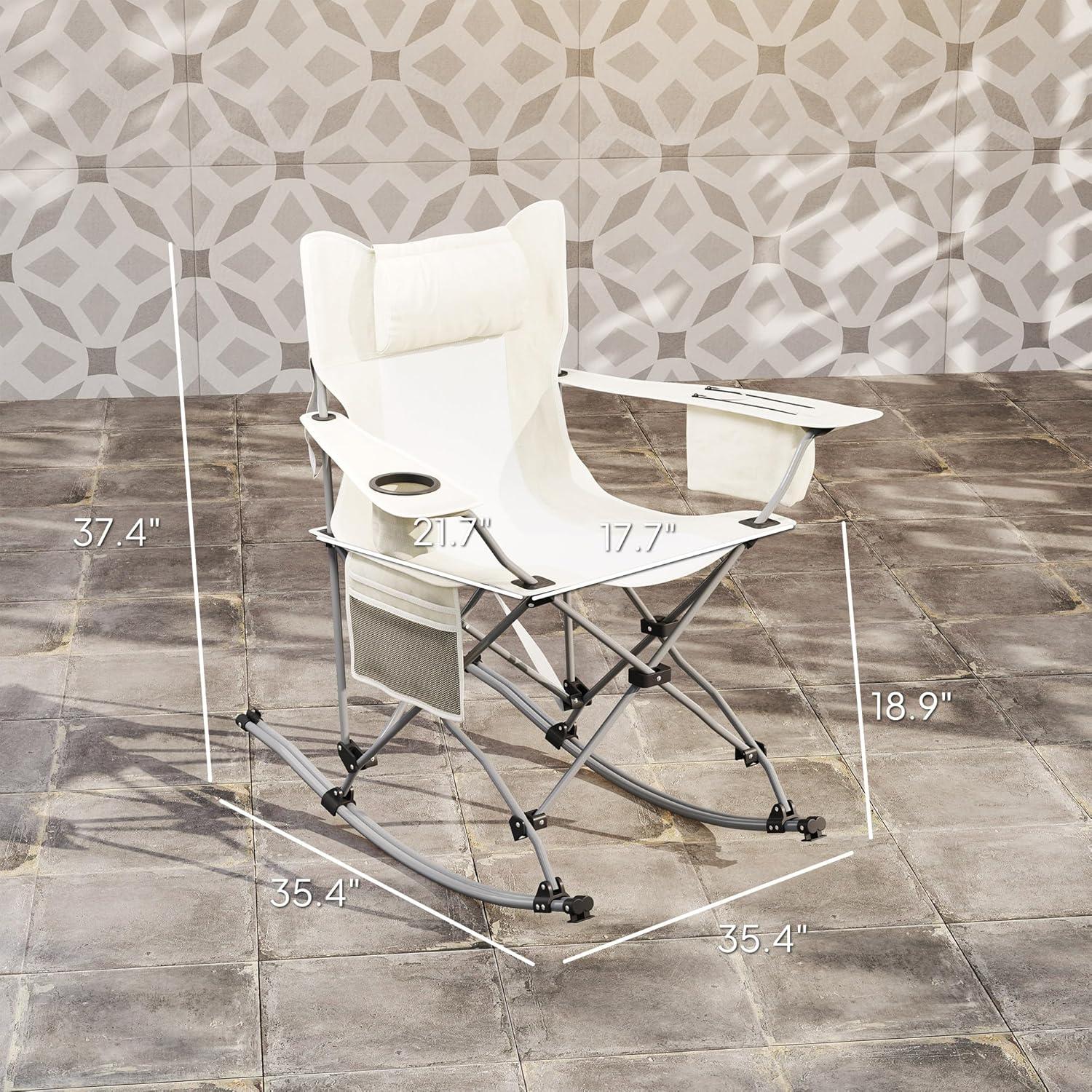 Sillas de Camping Oscilantes Plegables Outsunny - 2 Unidades