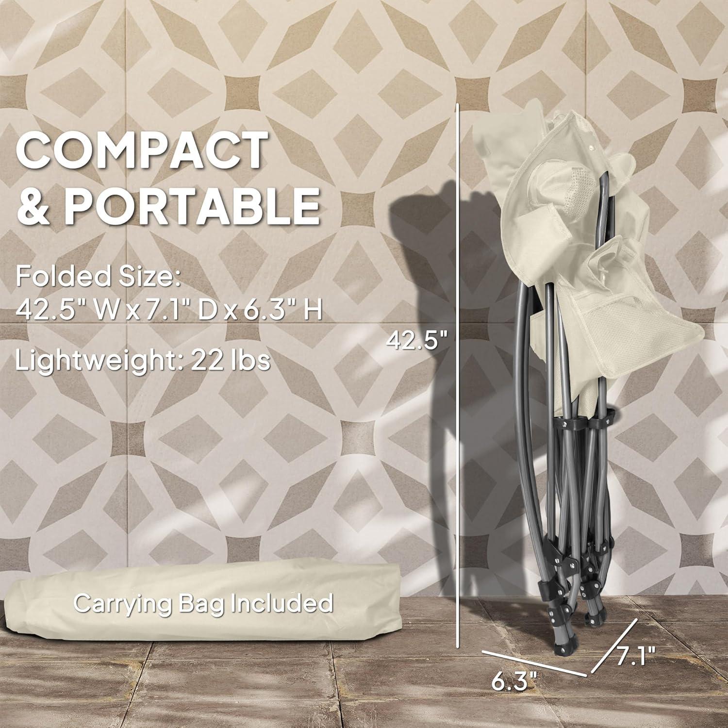 Sillas de Camping Oscilantes Plegables Outsunny - 2 Unidades