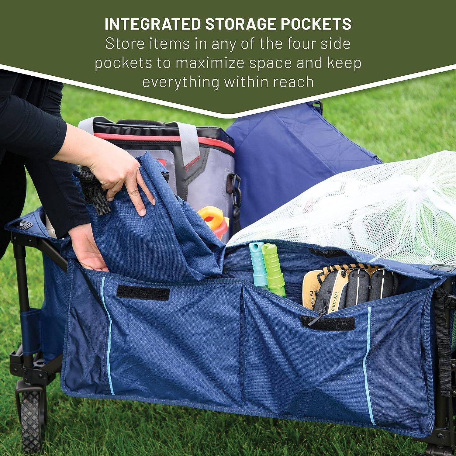 Carro Plegable Timber Ridge Azul para Playa y Compras 102 kg