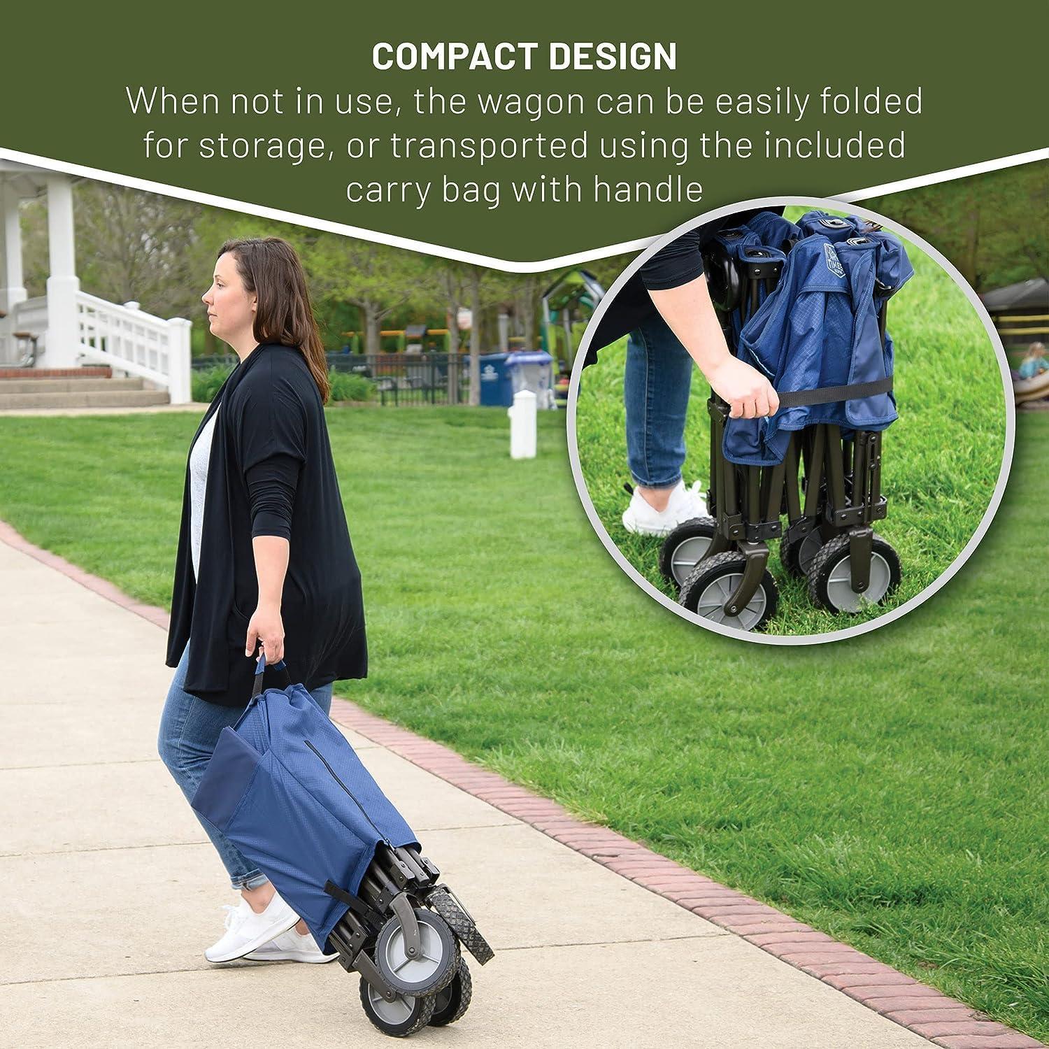 Carro Plegable Timber Ridge Azul para Playa y Compras 102 kg