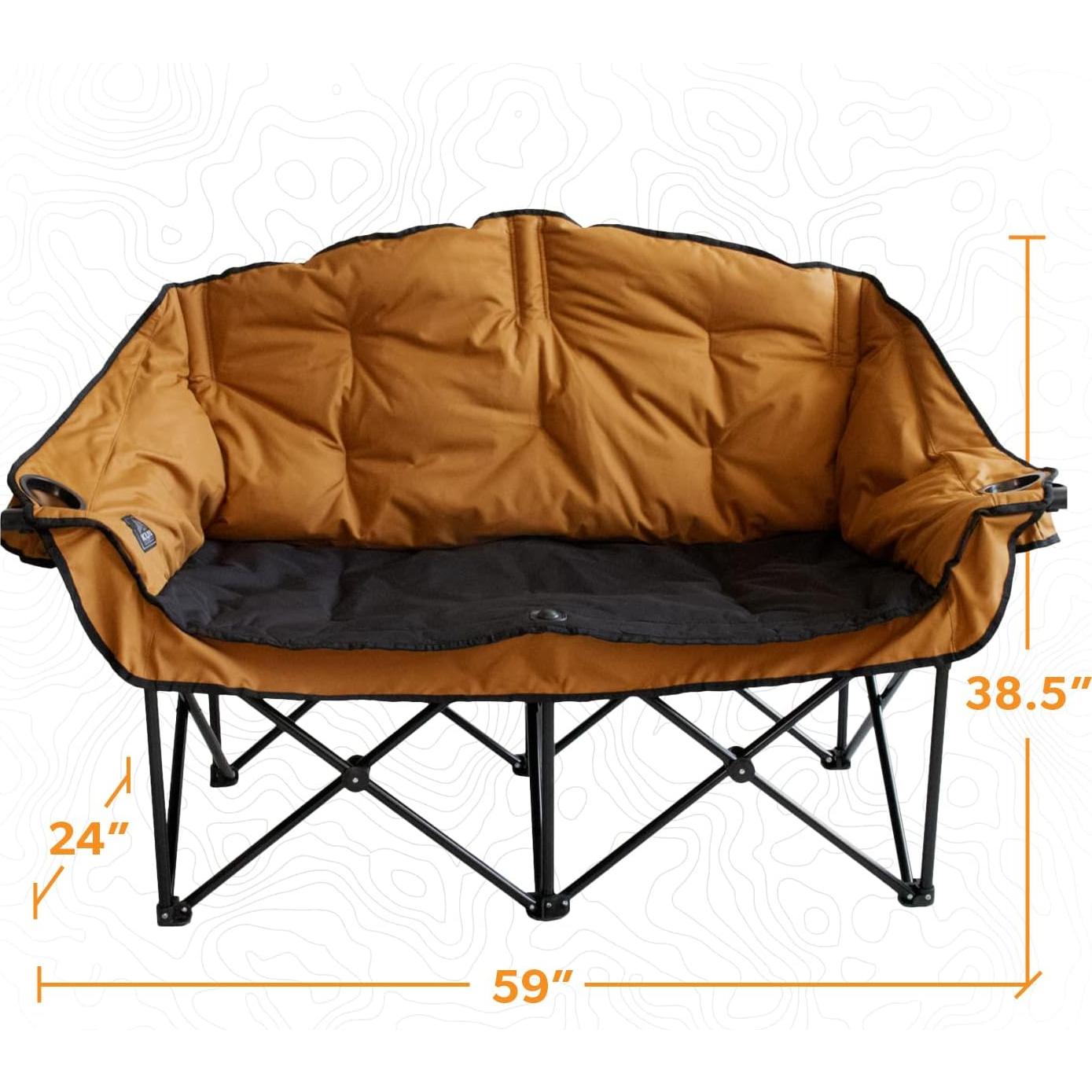 Silla Doble Plegable Kuma Outdoor Gear Bear Buddy - Sierra/Negro