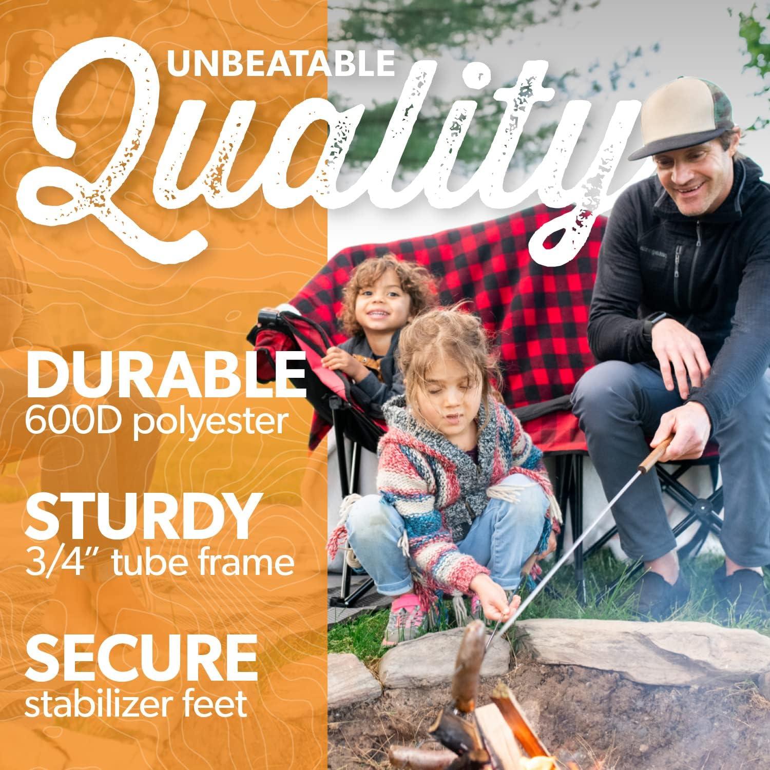 Silla Doble Plegable Kuma Outdoor Gear Bear Buddy - Sierra/Negro