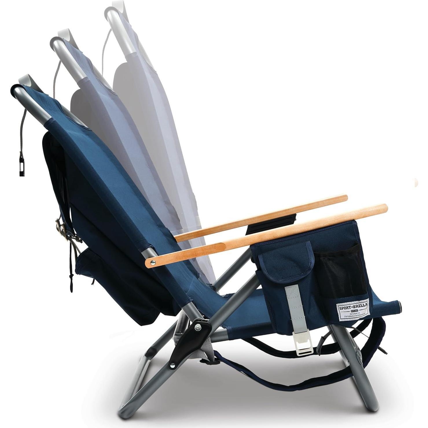 Silla Mochila Sport-Brella SunSoul Plegable Azul 3 Posiciones