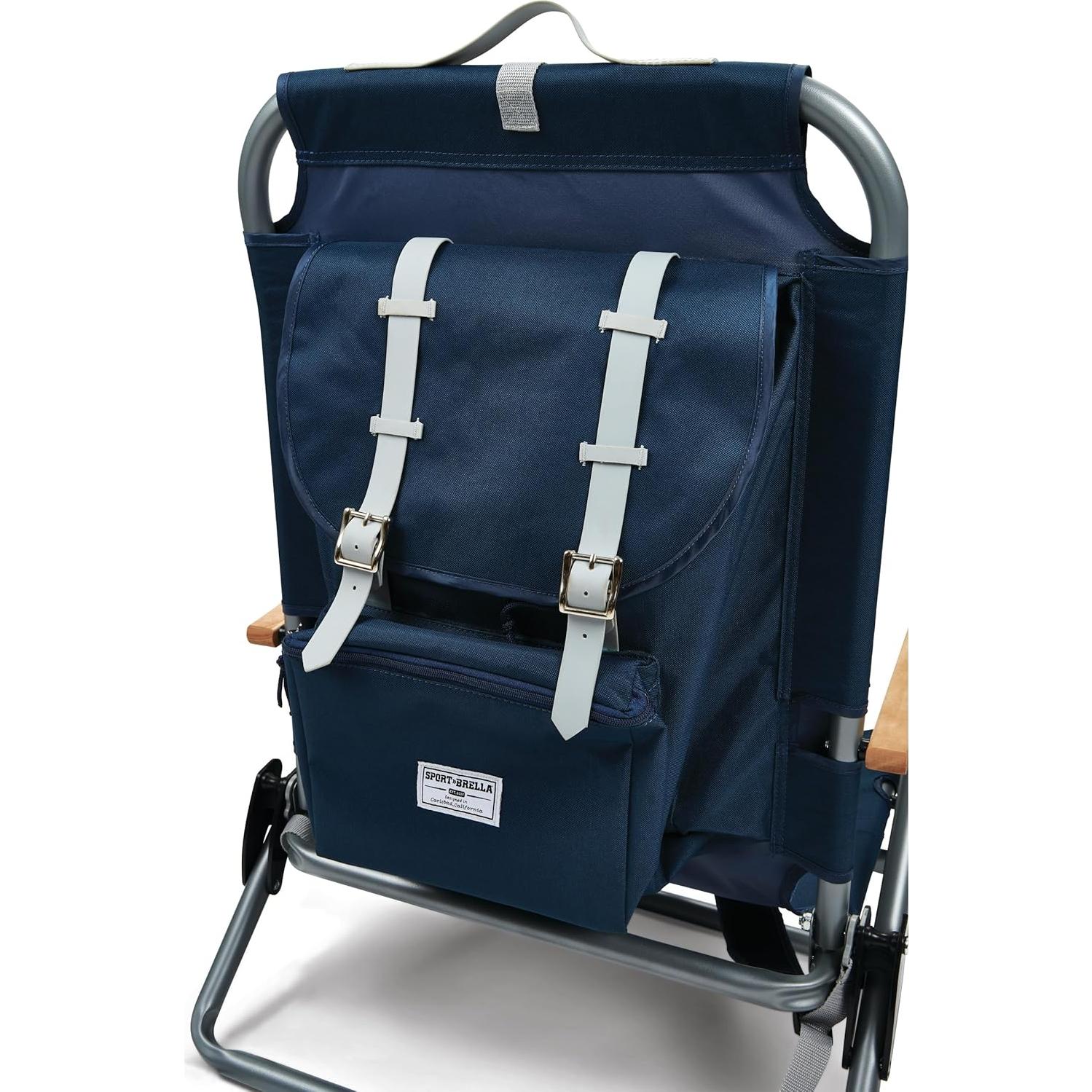 Silla Mochila Sport-Brella SunSoul Plegable Azul 3 Posiciones