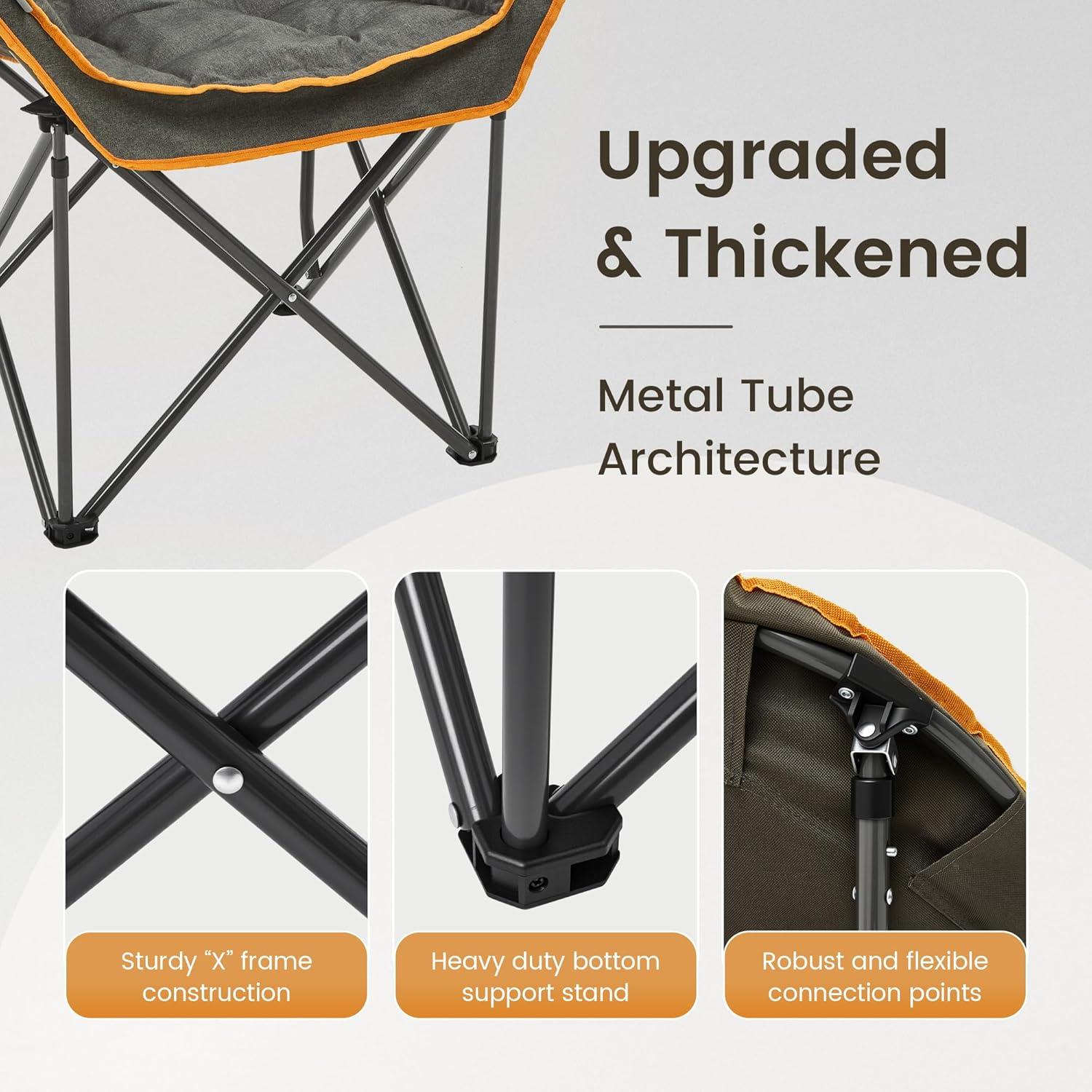 Silla de Camping Plegable Suntime Redonda 181 kg Naranja