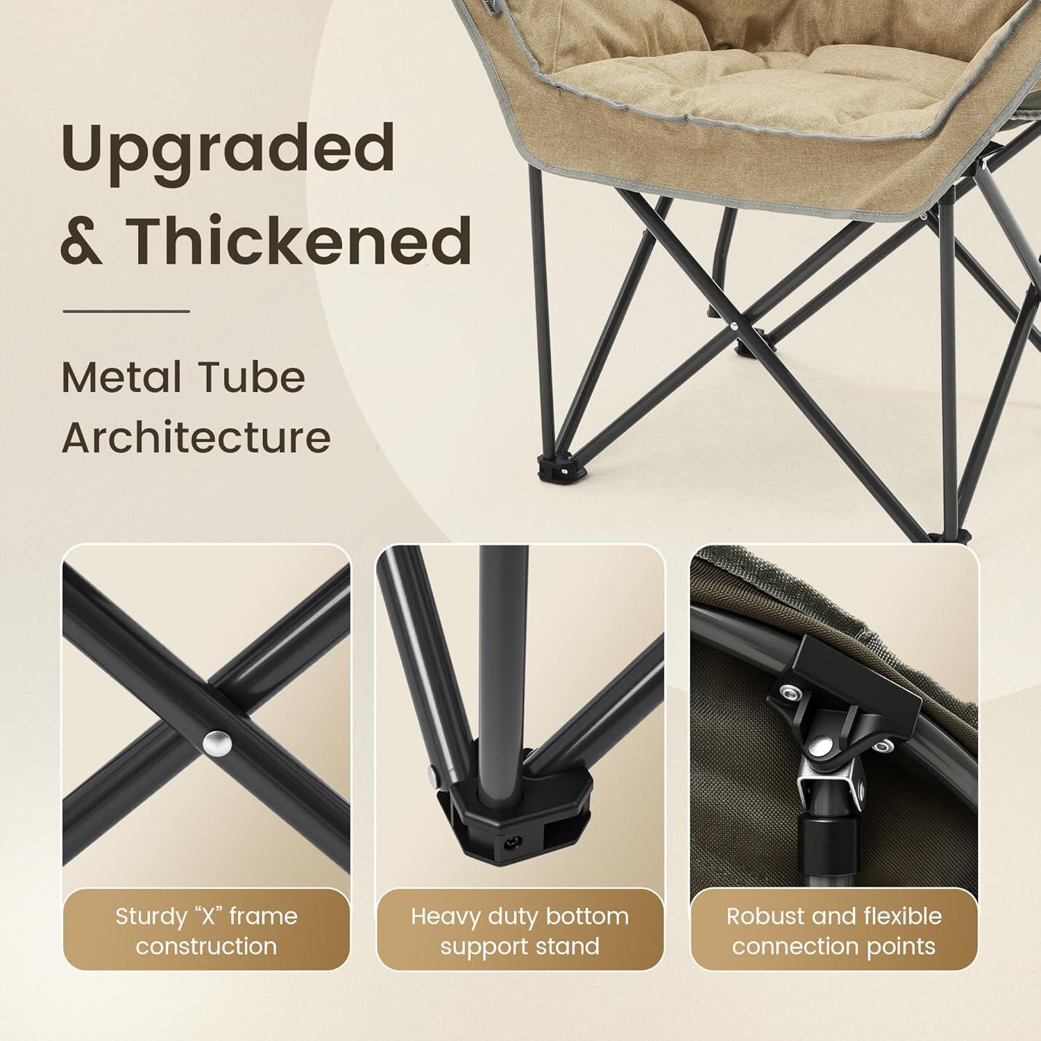 Silla de Camping Acolchada Outdoor Living SUNTIME 204 KG Beige