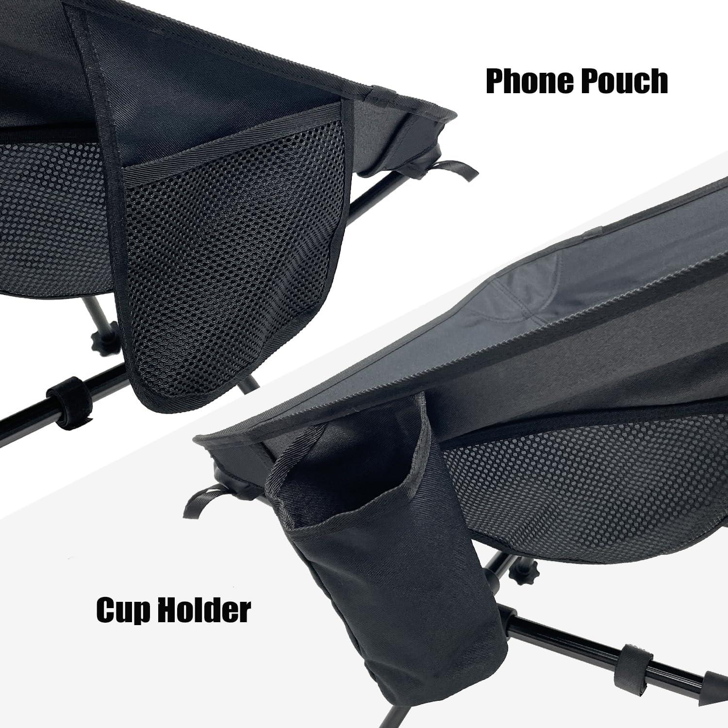 Silla Plegable de Camping Sutekus Negra 1.4 kg 150 kg