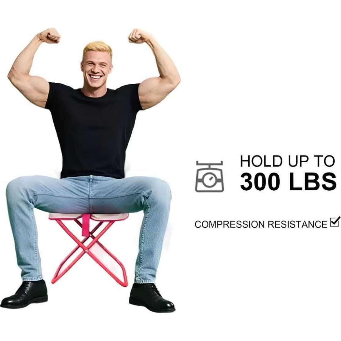 Silla Plegable KCTXIPE para Camping y Exteriores - Caqui, 136 kg