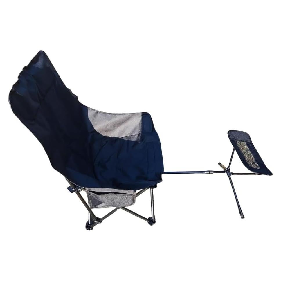 Silla de Camping Plegable Alta Resistencia con Reposapiés - 181kg