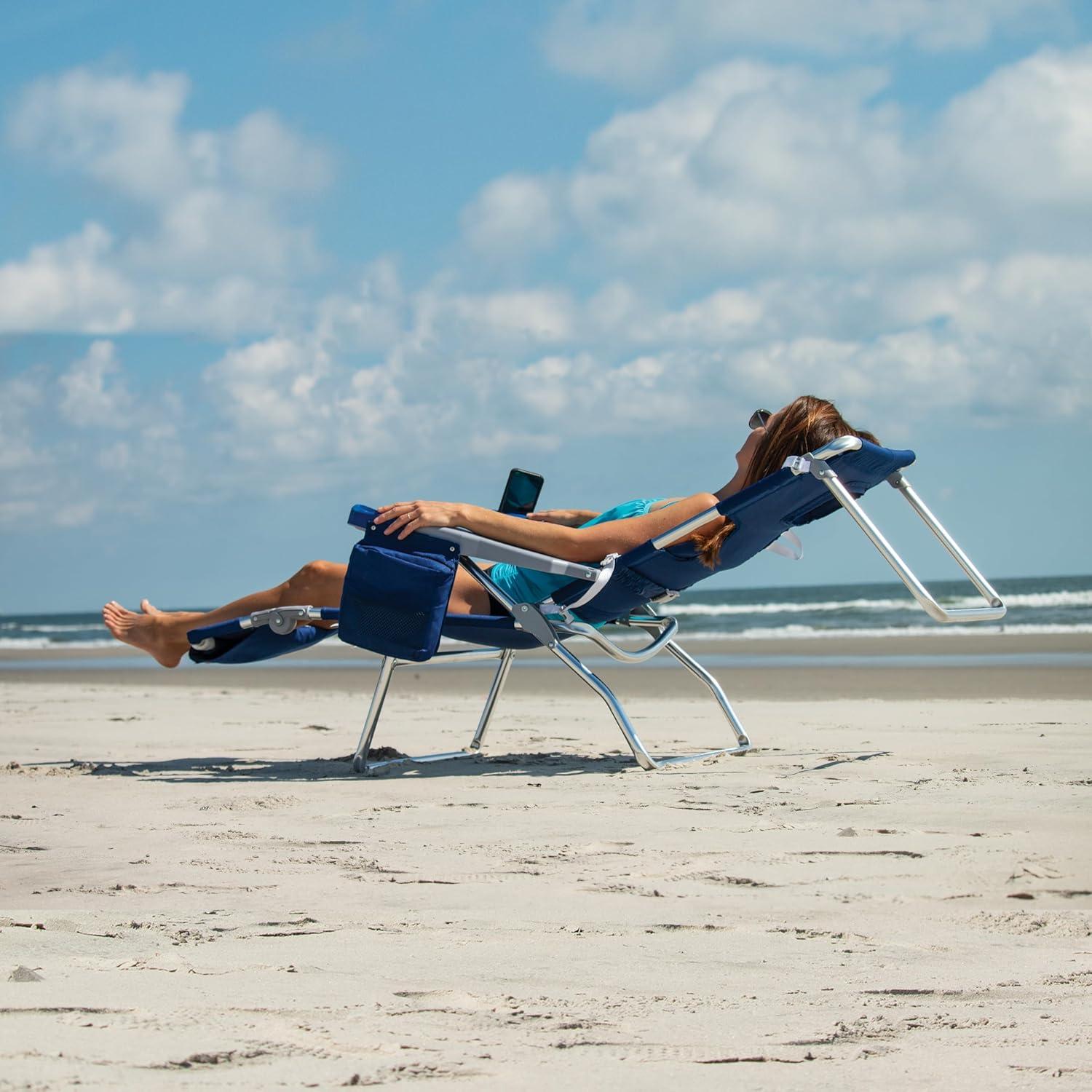 Sillón de Playa Plegable Tommy Bahama con Apertura Facial 4 Posiciones