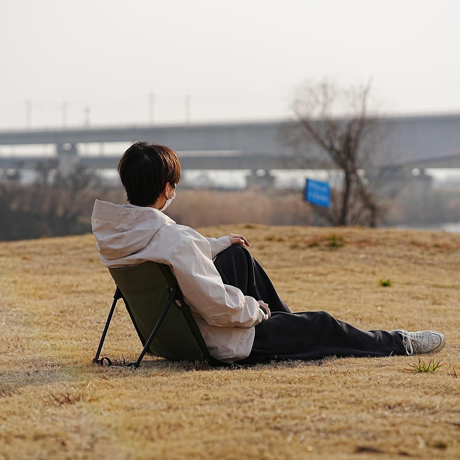 Silla Plegable de Camping Nyeullcy Verde Oliva 0.5 kg