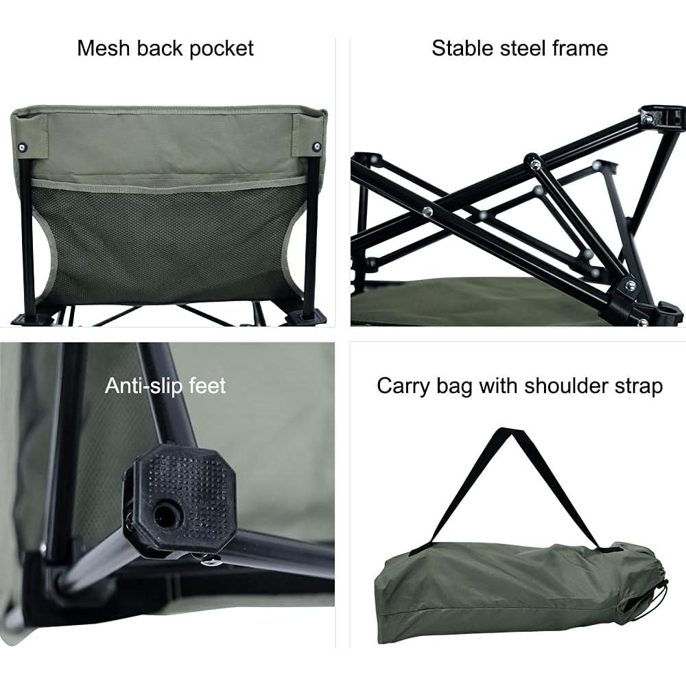 Silla de Playa Plegable TIYASTUN Verde Musgo 130kg