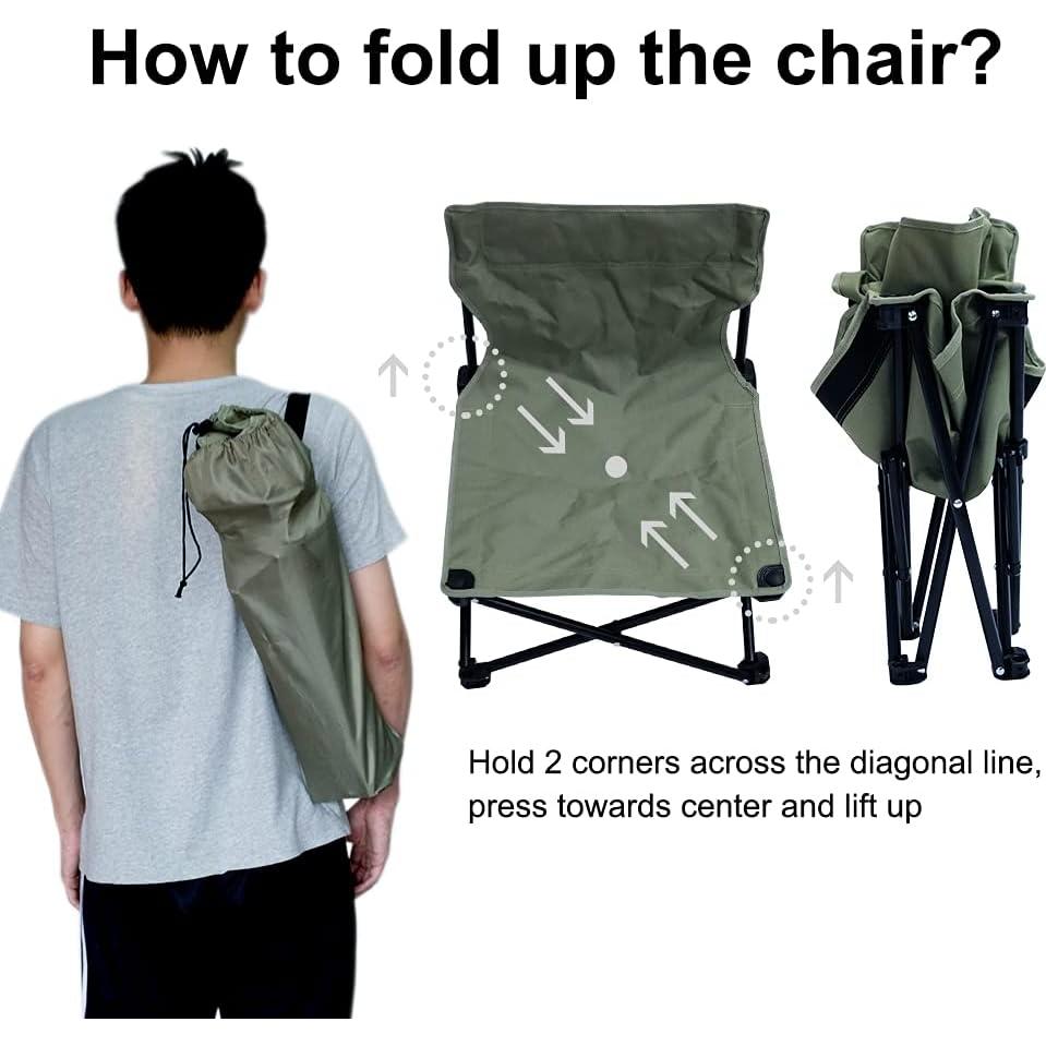 Silla de Playa Plegable TIYASTUN Verde Musgo 130kg