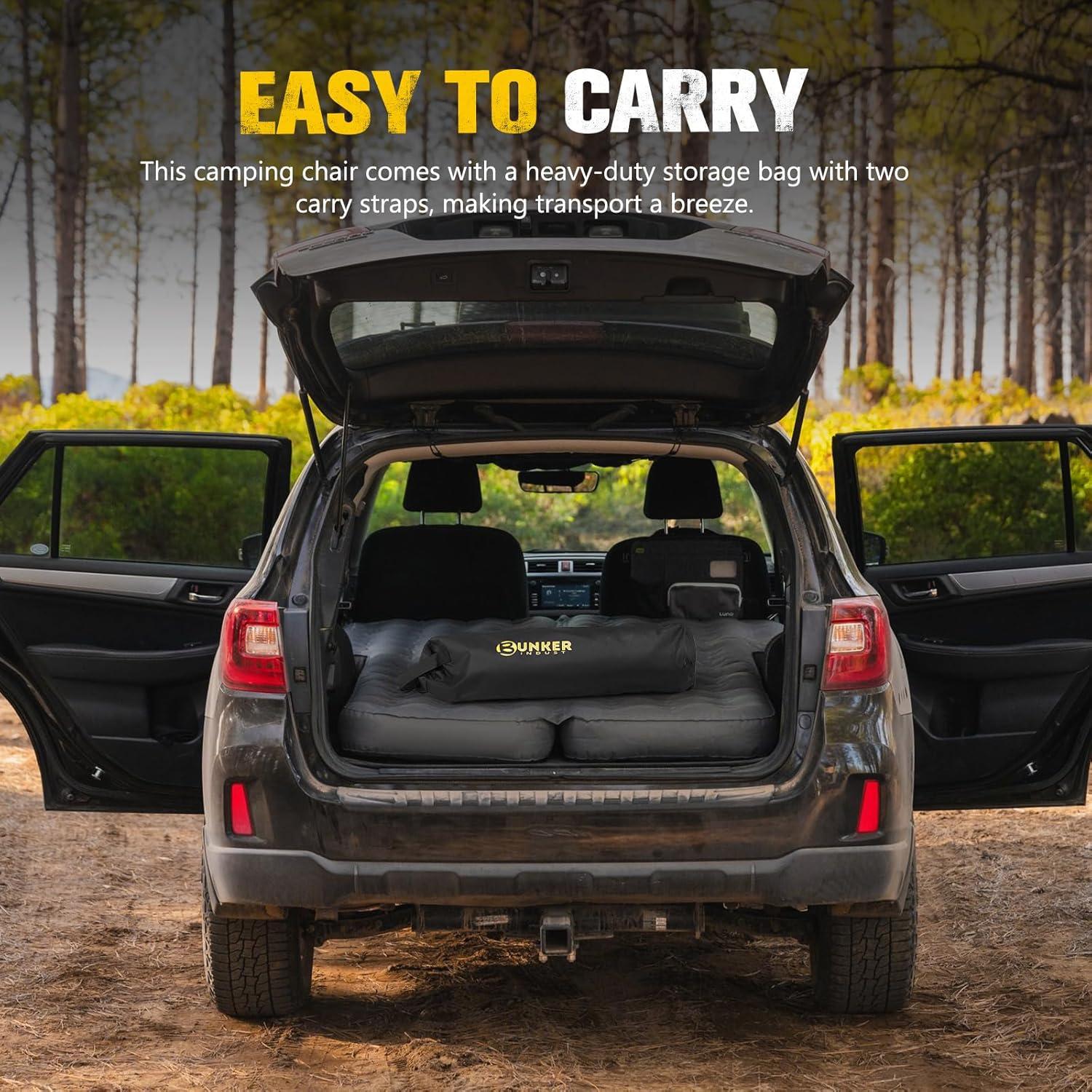 Silla de Camping Plegable BUNKER INDUST Acolchada 204 kg