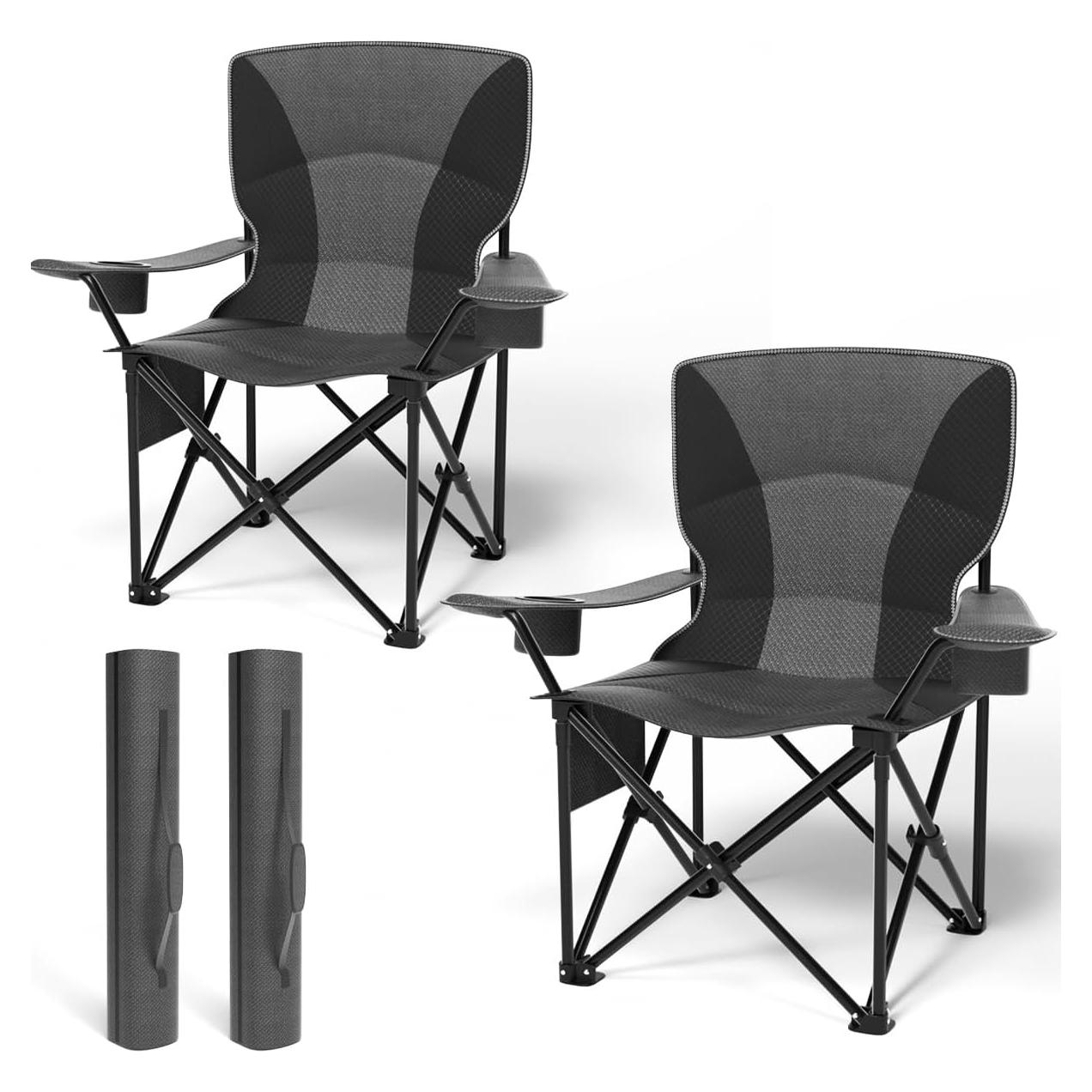 Silla Plegable Extra Grande CJdropshipping 227KG con Portavasos