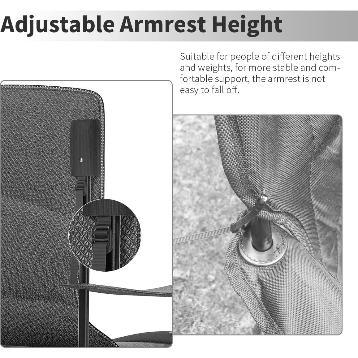 Silla Plegable Extra Grande CJdropshipping 227KG con Portavasos