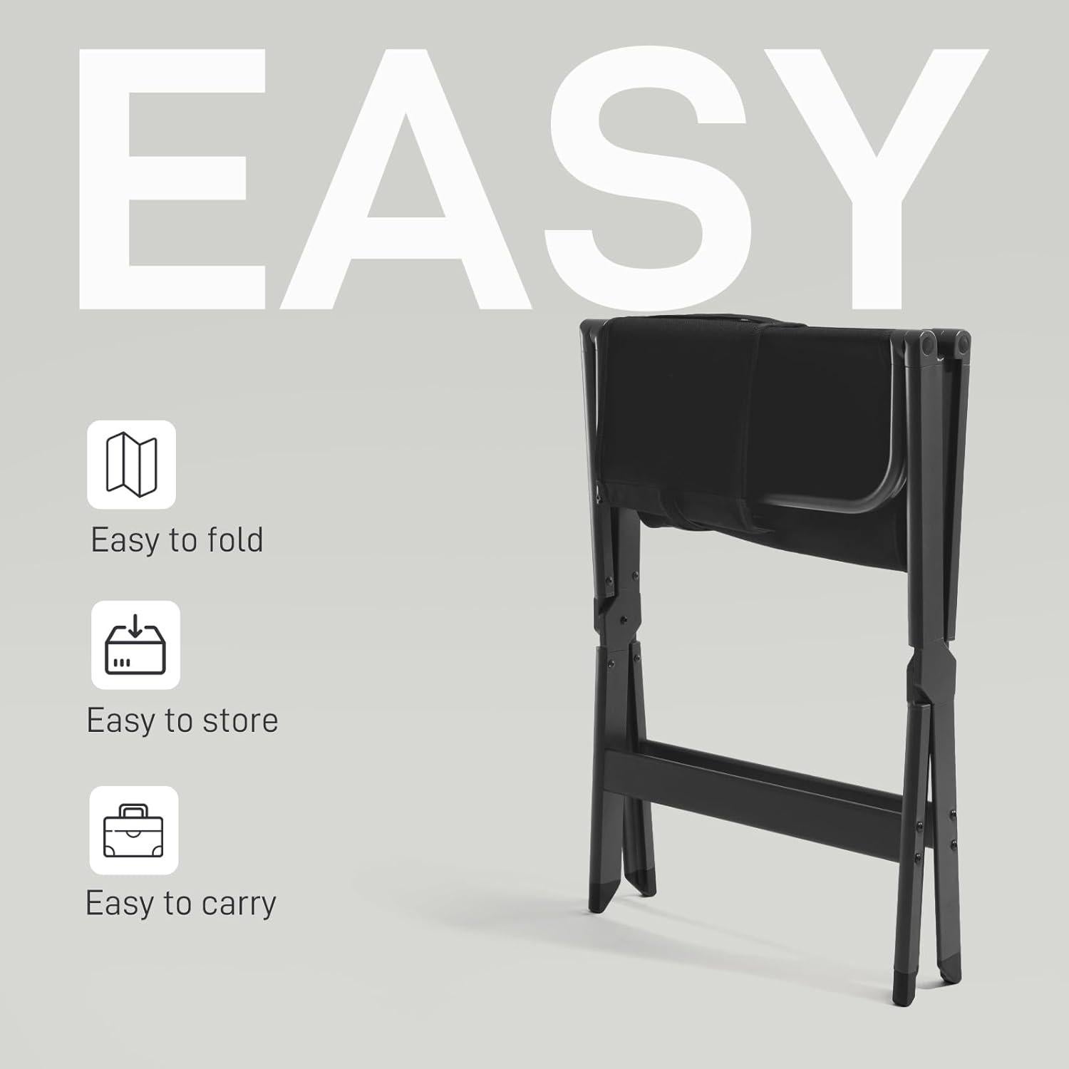 Silla Plegable de Aluminio Ever Advanced - 158.8kg, Negra