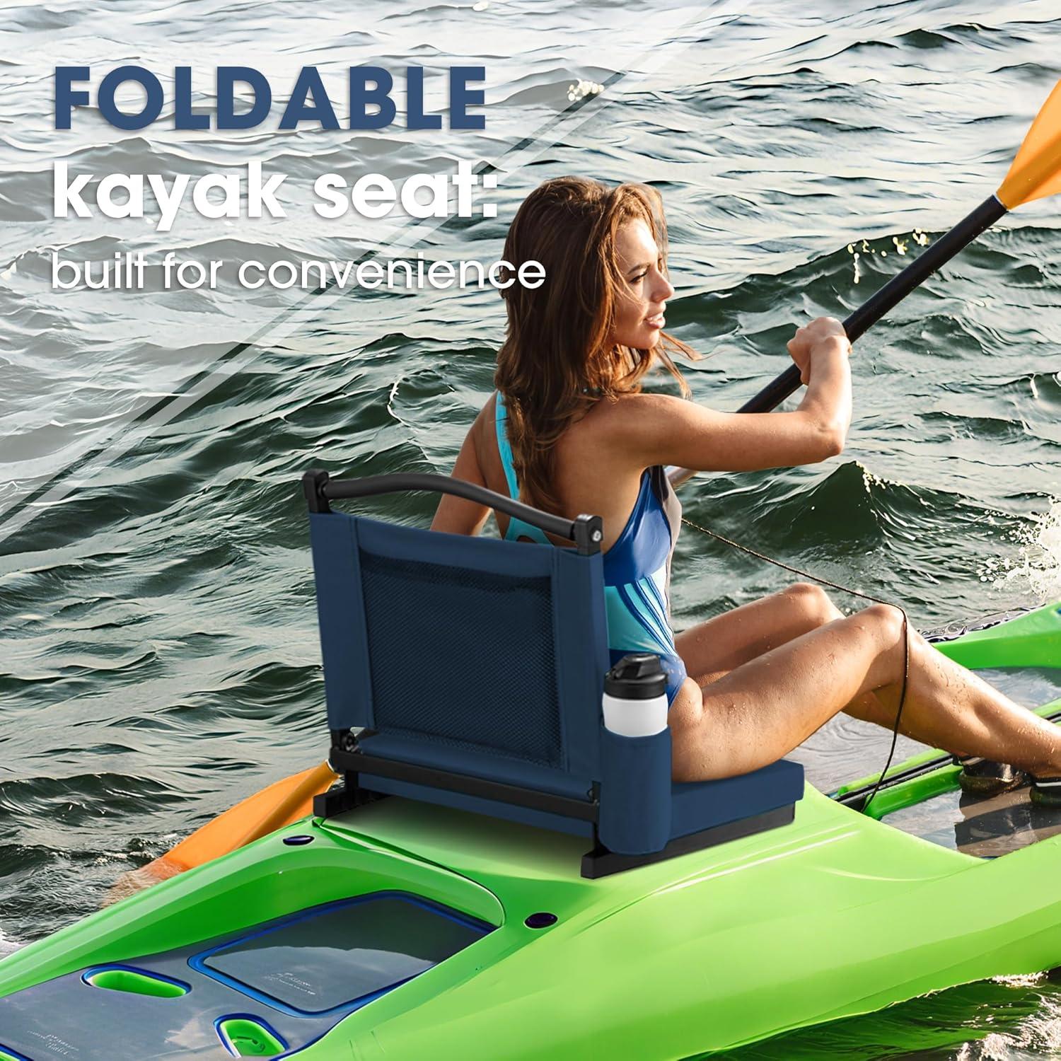 Asiento de Grada Plegable Fragess Azul Marino con Respaldo