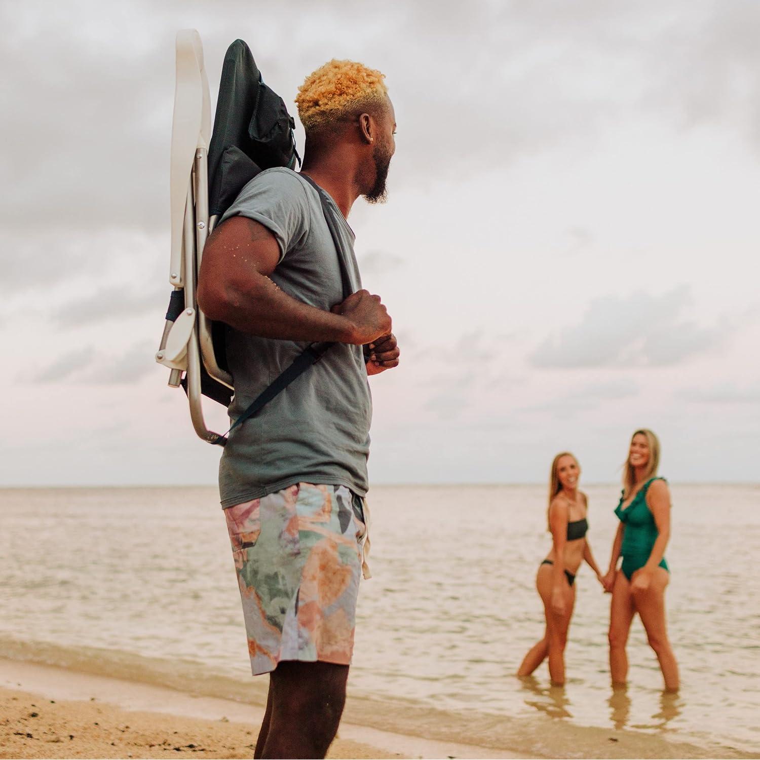 Silla de Playa Plegable Oniva Mónaco Azul Marino 6 Posiciones