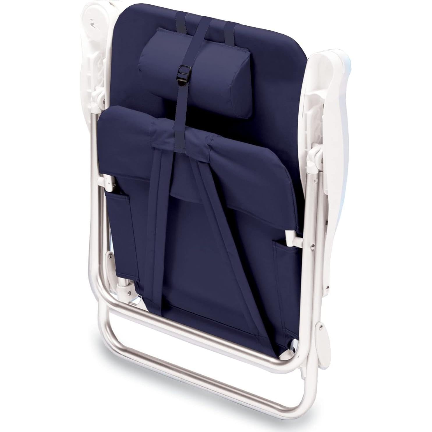 Silla de Playa Plegable Oniva Mónaco Azul Marino 6 Posiciones