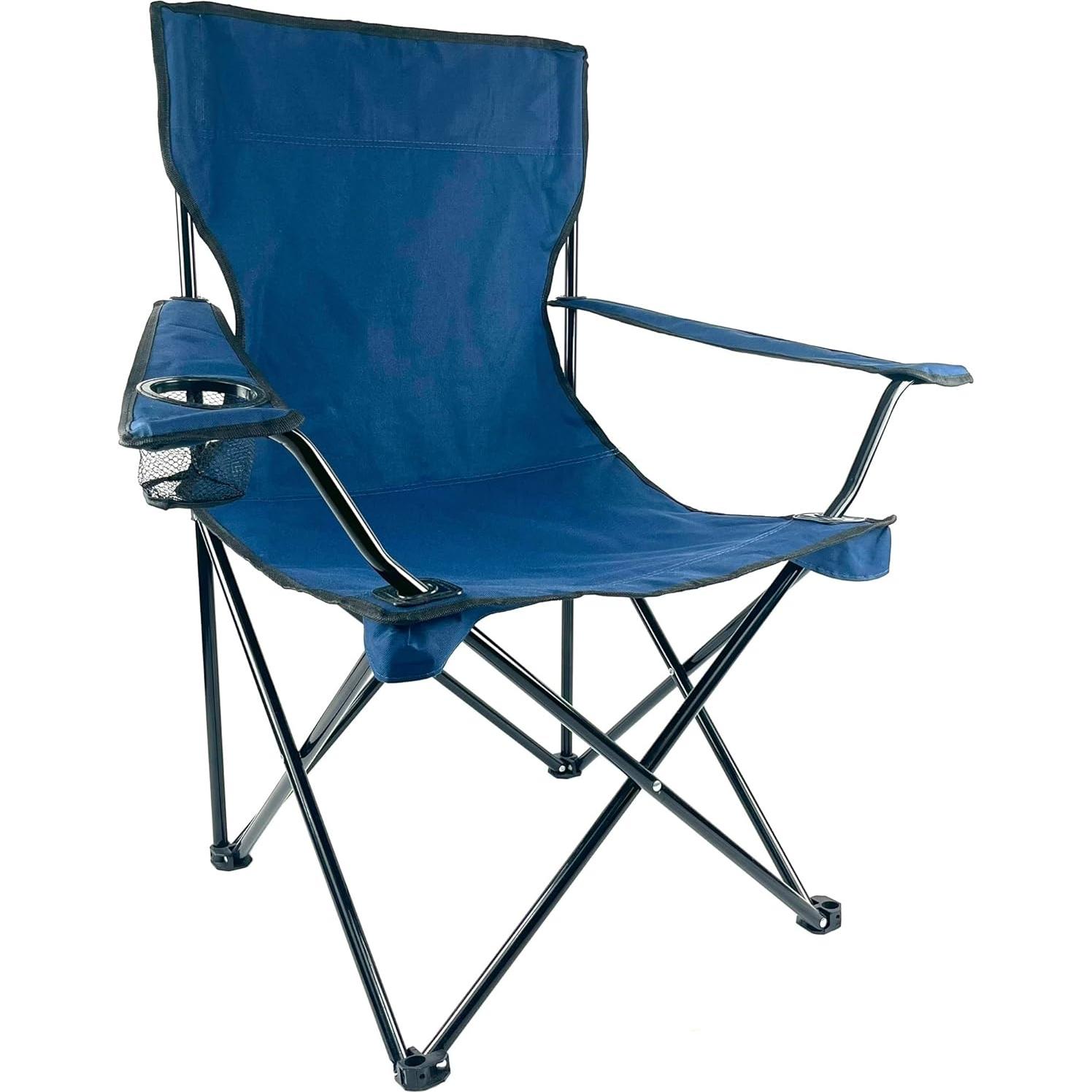 Silla de Camping Plegable E-Z Living Grande Azul Marino