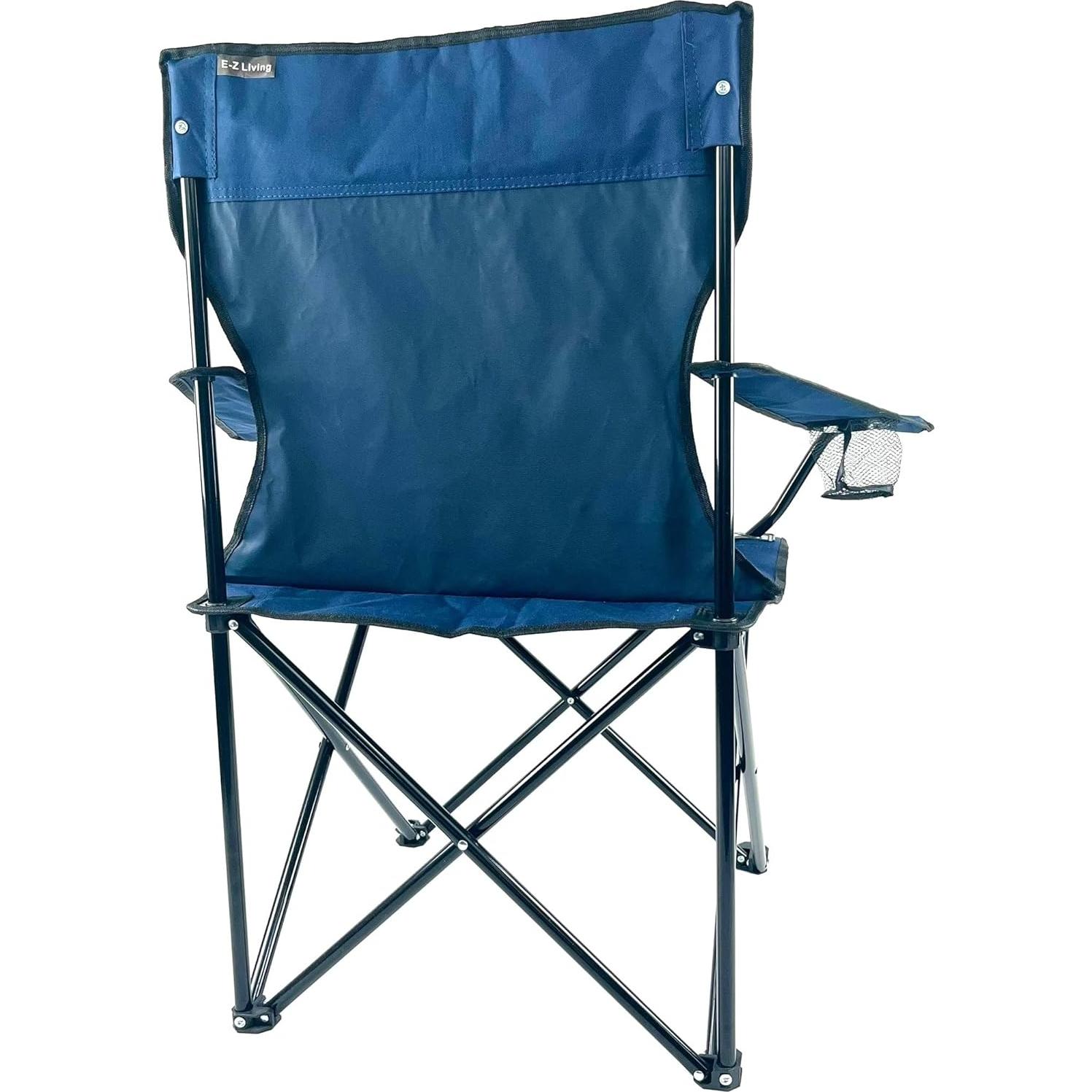 Silla de Camping Plegable E-Z Living Grande Azul Marino