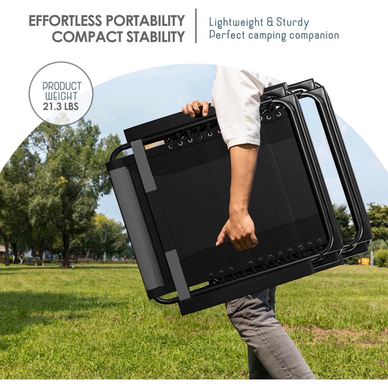 Silla de gravedad cero acolchada Nestl - Negro/Gris, reclinable