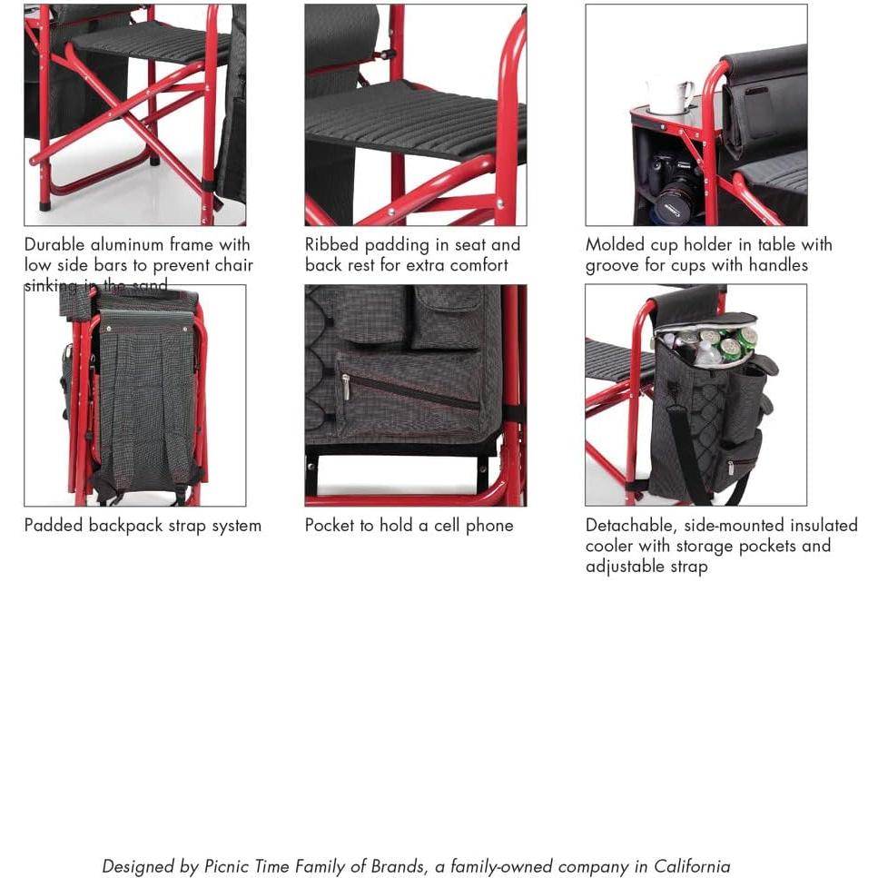 Silla de Camping Plegable Picnic Time Fusion con Enfriador