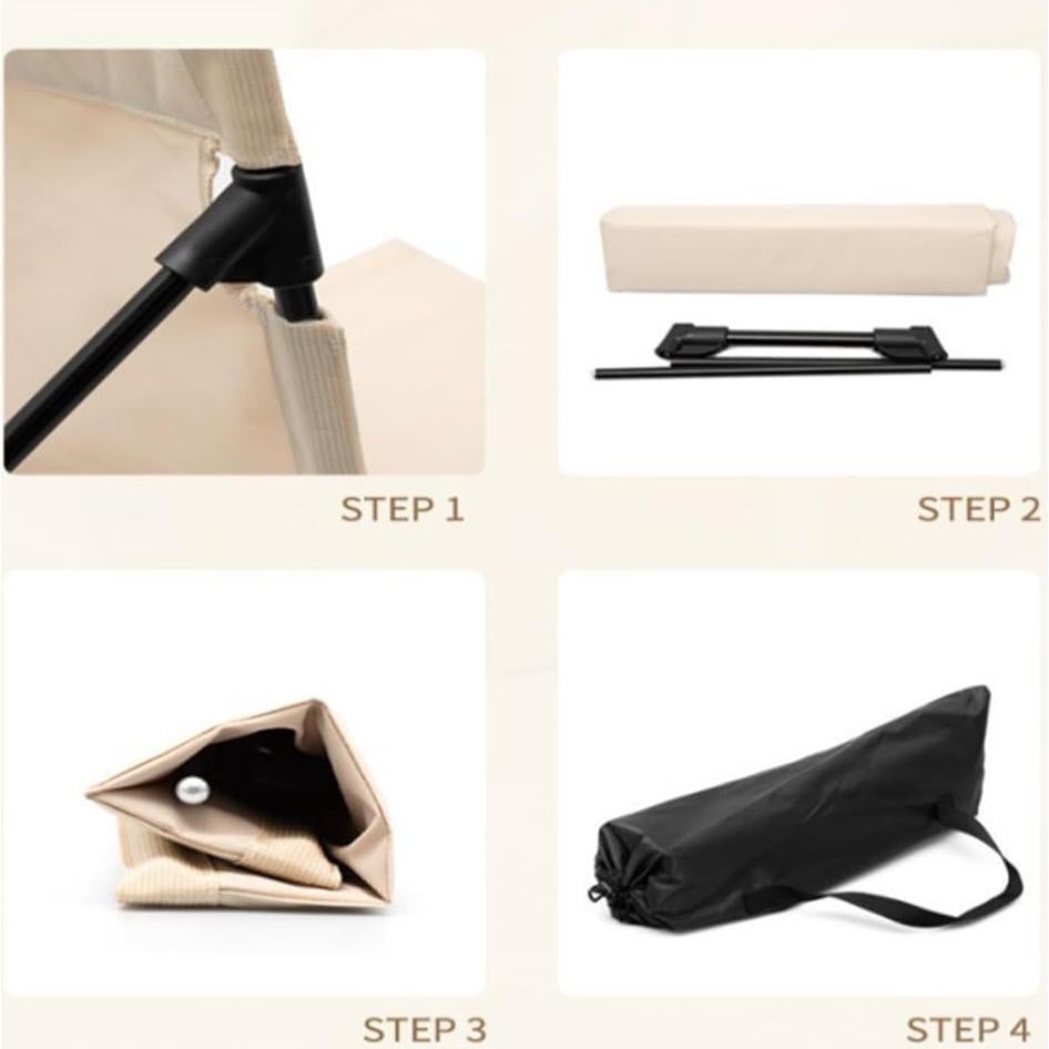 Silla de Camping Plegable JQlabeit Verde Militar con Respaldo