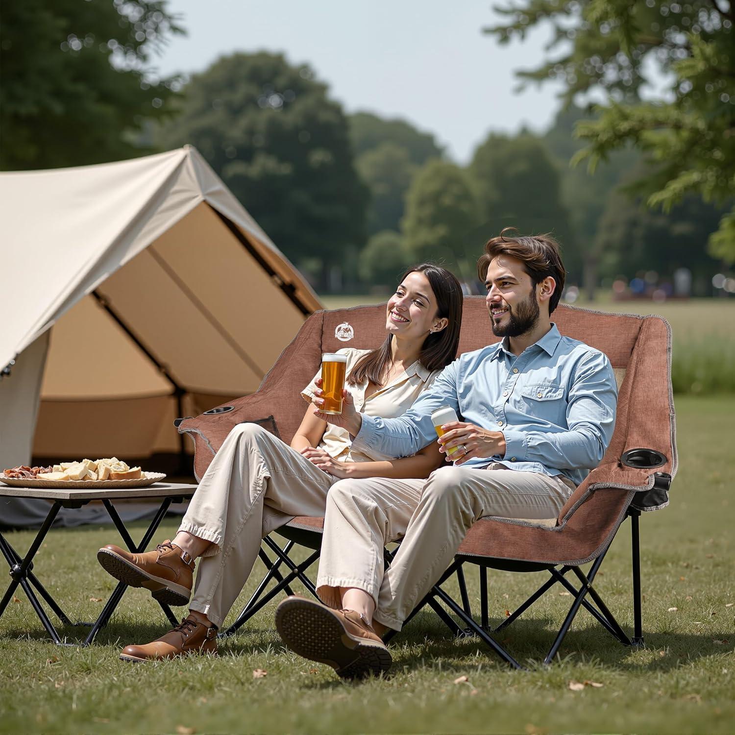 Silla de Camping Doble Plegable Northroad Moca 272kg