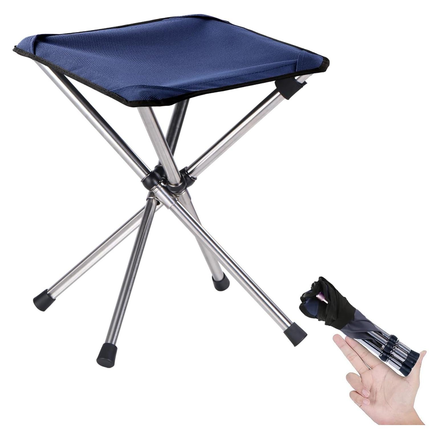 Taburete Plegable KOKSRY Telescópico 35 cm Azul Ligero 0.6 kg