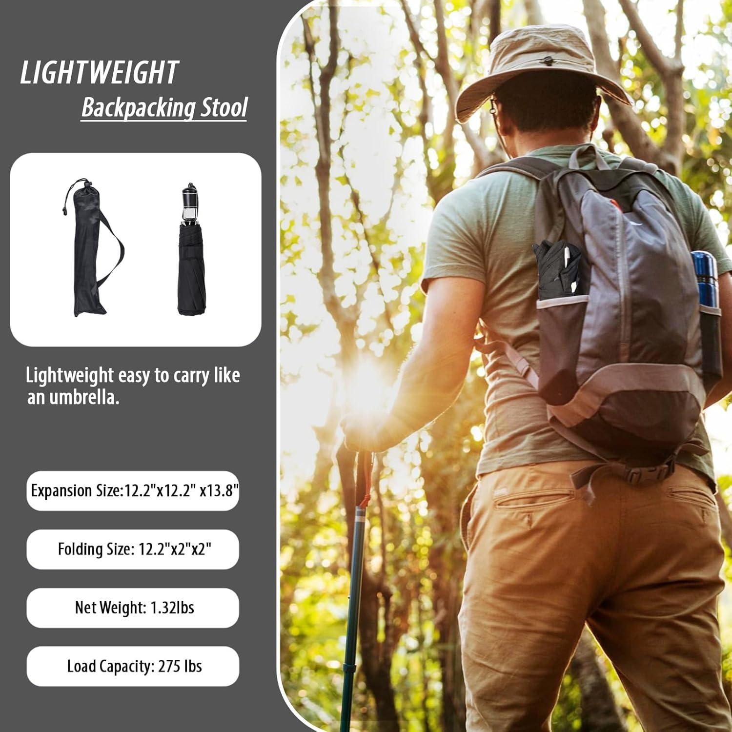 Taburete Plegable KOKSRY Telescópico 35 cm Azul Ligero 0.6 kg