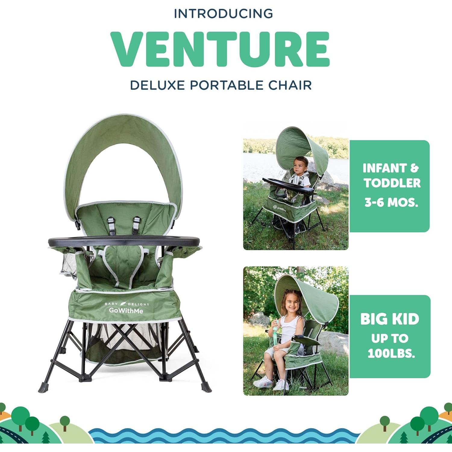 Silla Portátil Baby Delight Go With Me Venture Verde Musgo