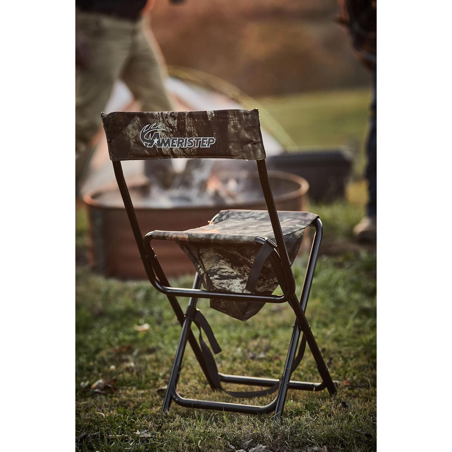 Silla de Caza Plegable Ameristep Respaldo Alto Camuflaje