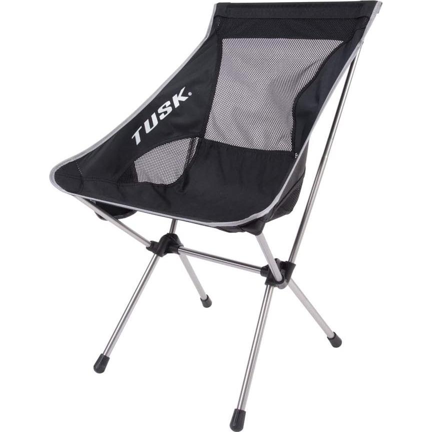 Silla de Camping Plegable Tusk 1.24 kg con Descanso de Brazos