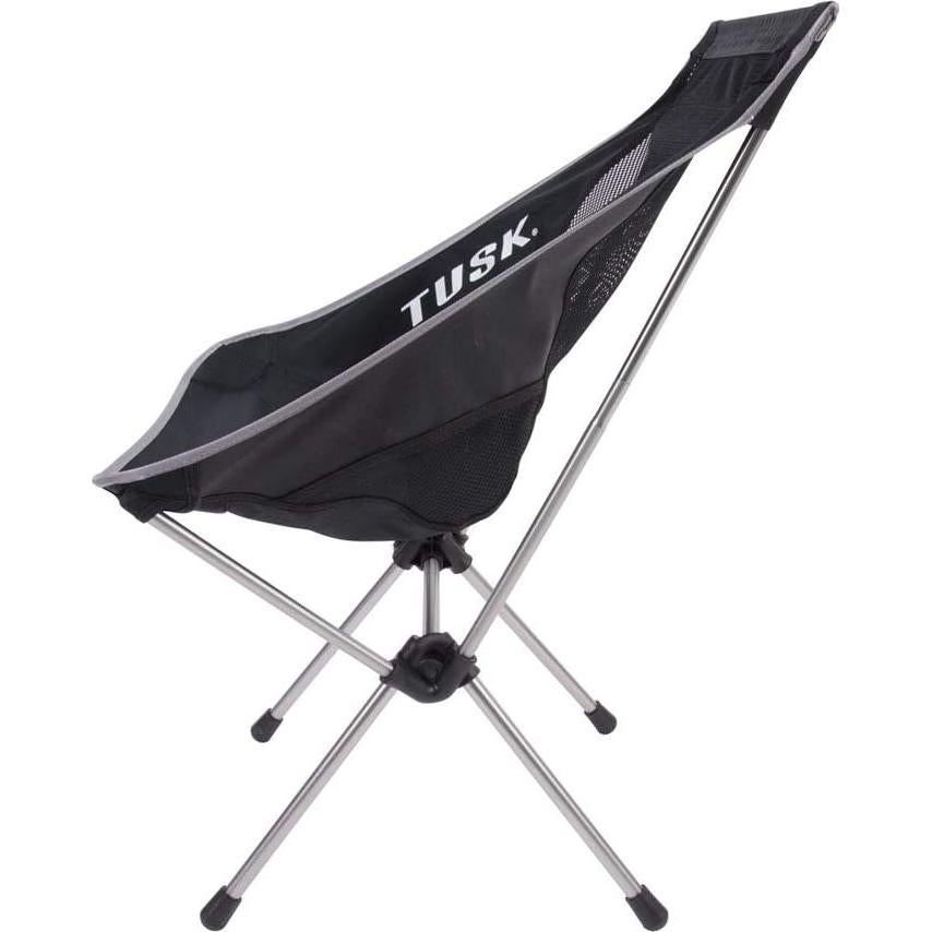 Silla de Camping Plegable Tusk 1.24 kg con Descanso de Brazos