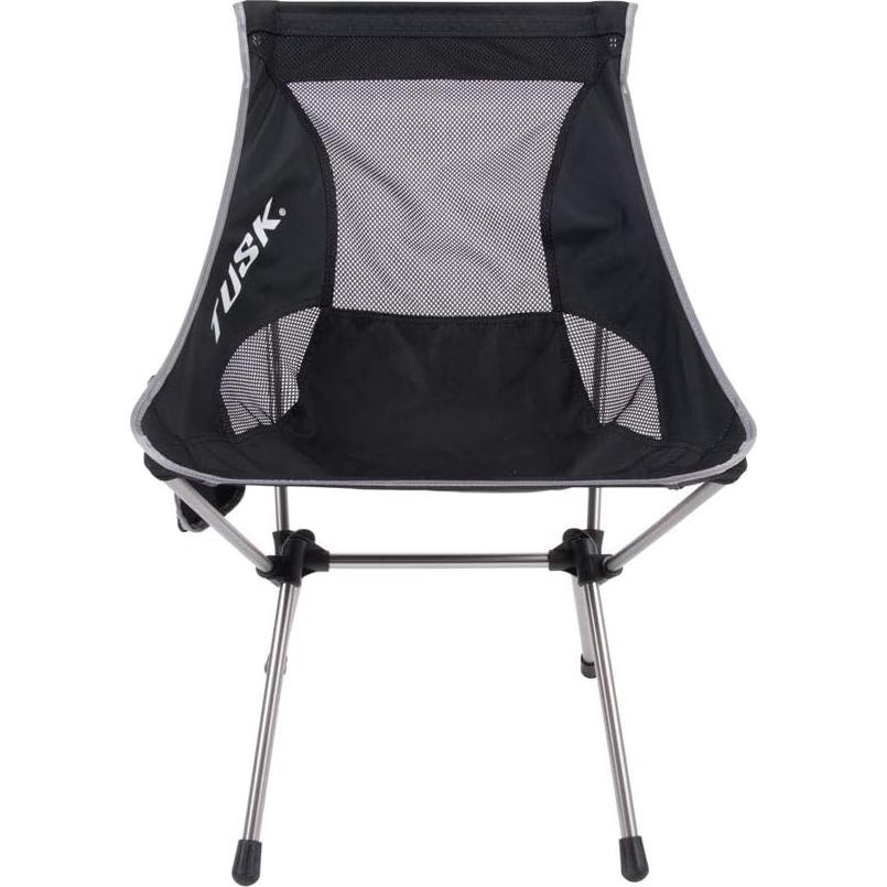 Silla de Camping Plegable Tusk 1.24 kg con Descanso de Brazos