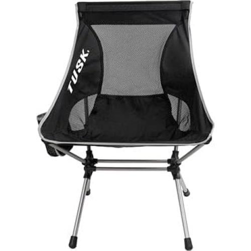 Silla de Camping Plegable Tusk 1.24 kg con Descanso de Brazos