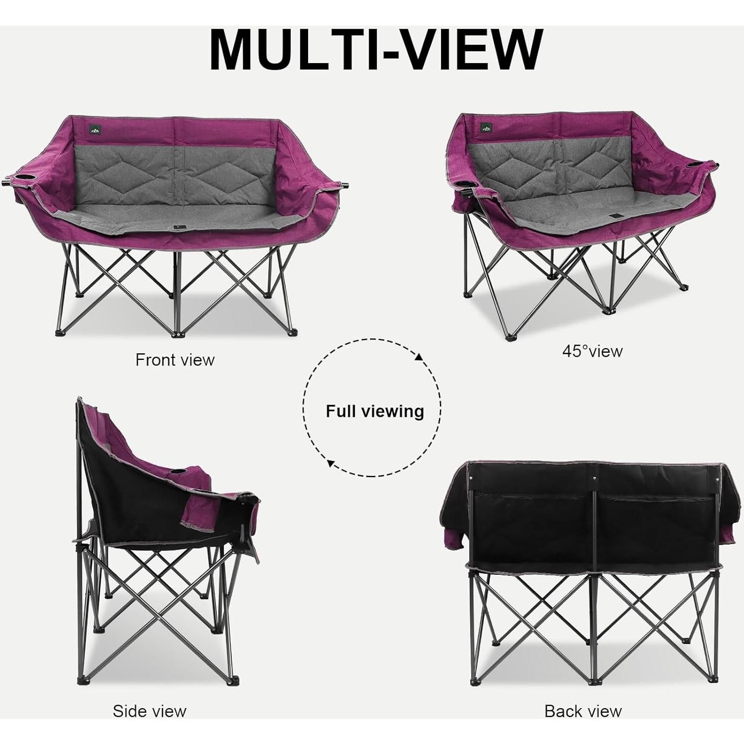Silla de Camping Doble Plegable Northroad Loveseat 272 kg