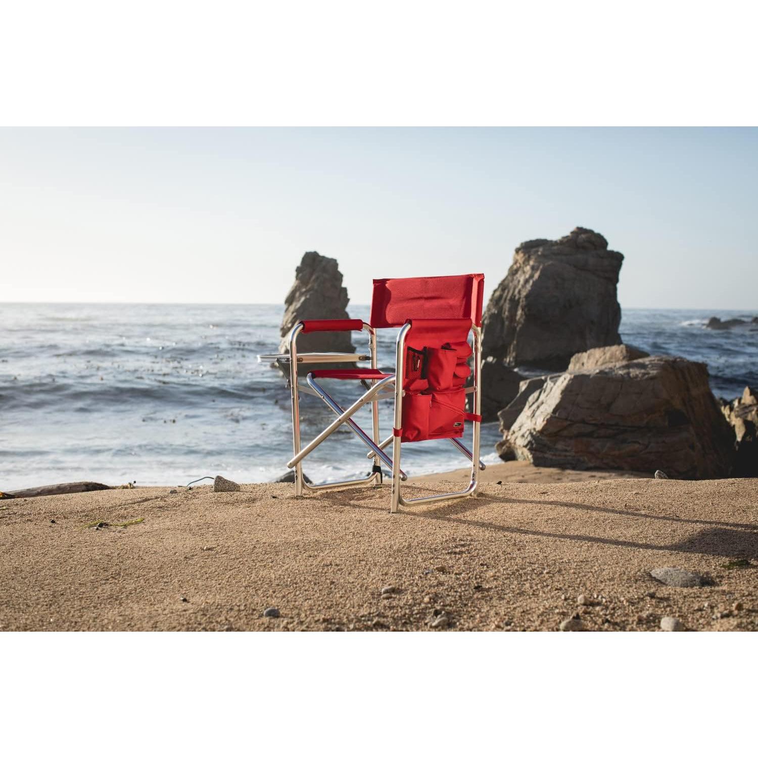 Silla Deportiva Plegable PICNIC TIME con Mesa Lateral - NCAA Ohio State