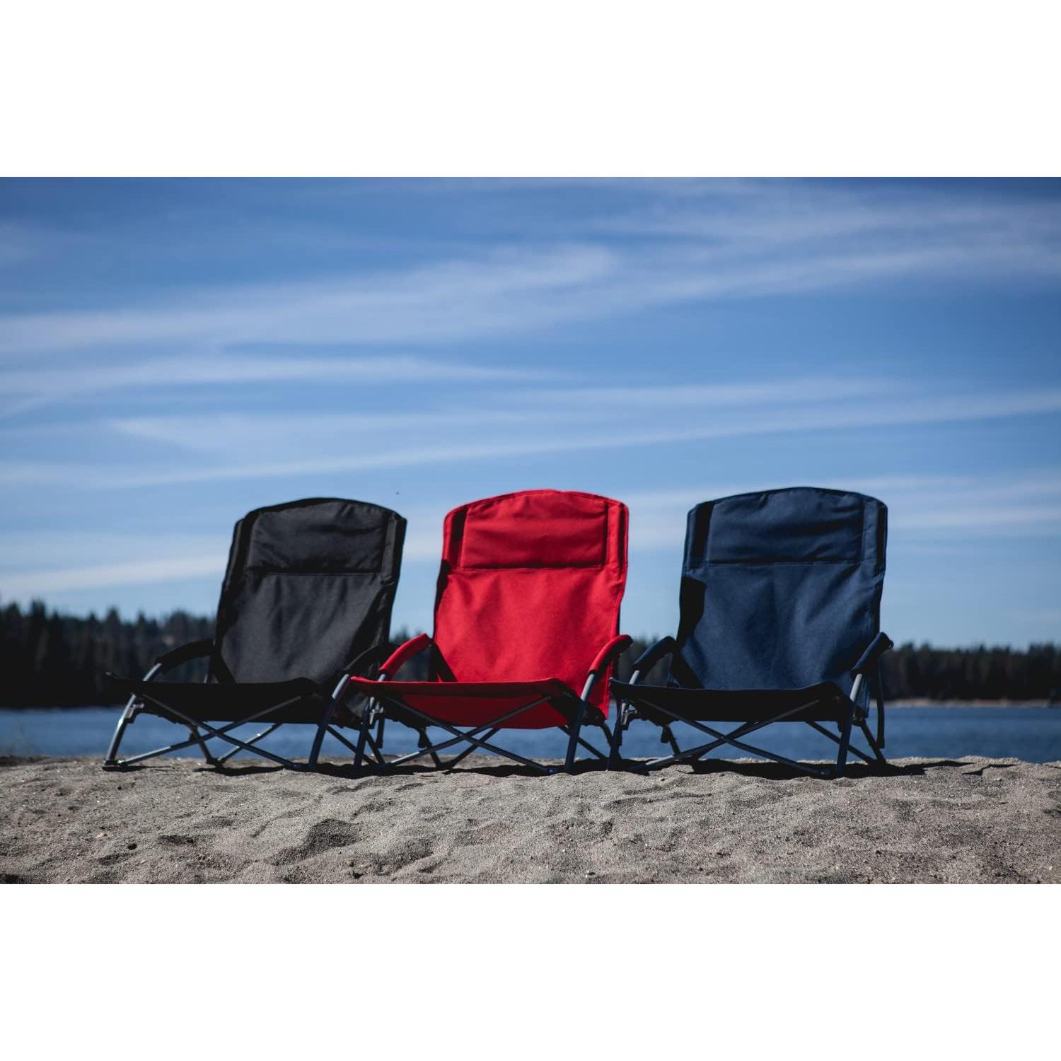 Silla de Playa Plegable Tranquilidad NCAA Picnic Time Roja