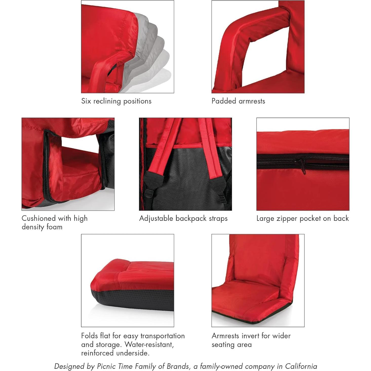 Silla Reclinable Portátil Picnic Time NFL San Francisco 49ers