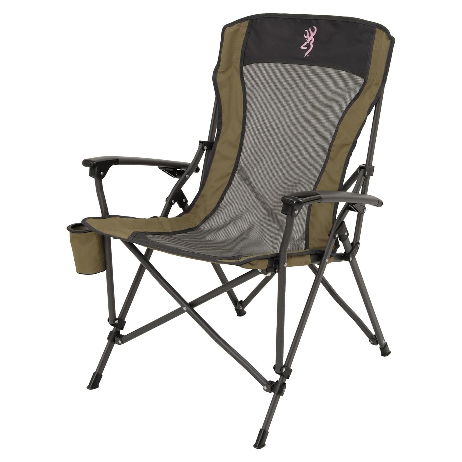 Silla de Camping Plegable Browning Fireside - Acero, Malla, 136 kg