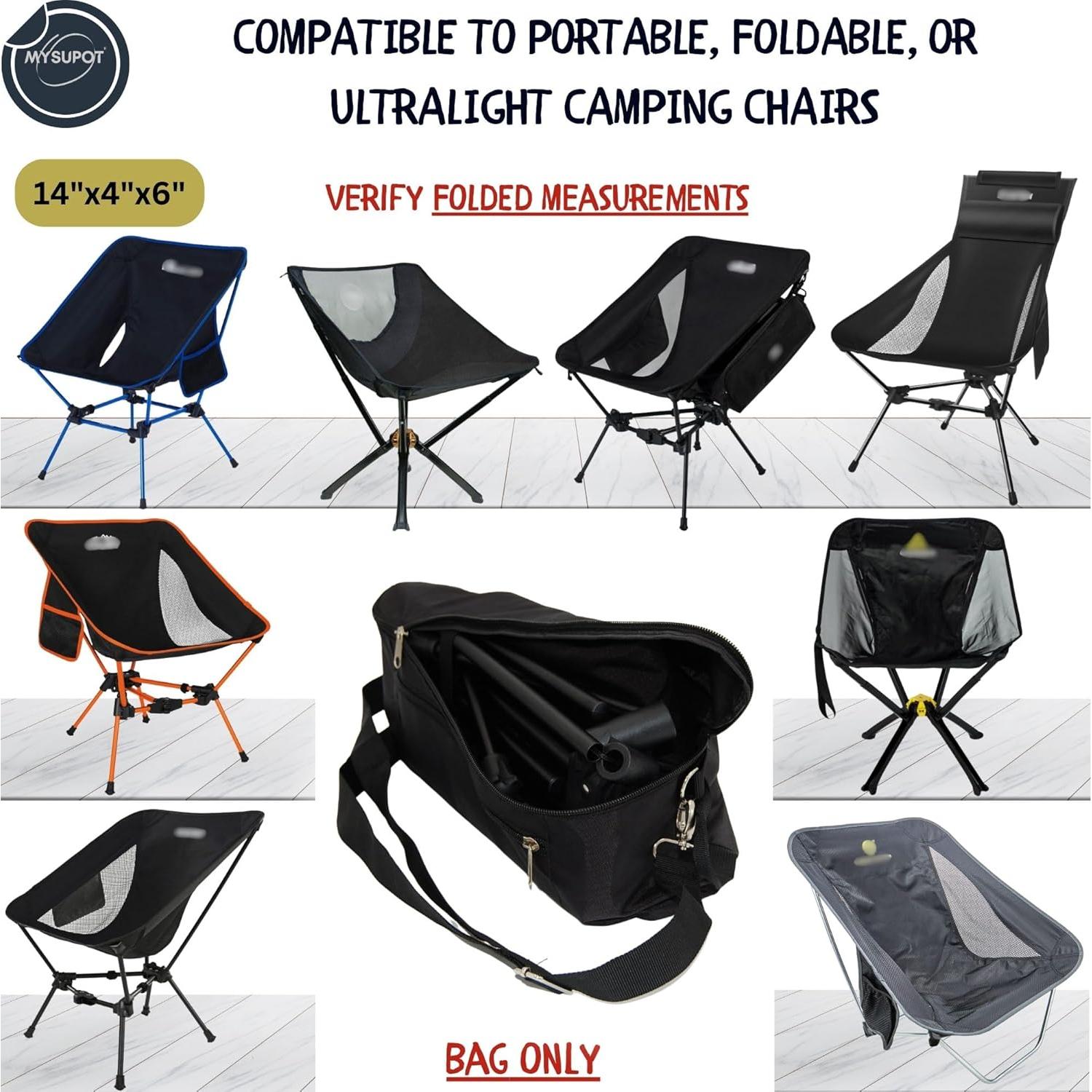 Bolsa de Reemplazo MYSUPOT para Silla de Camping Negra