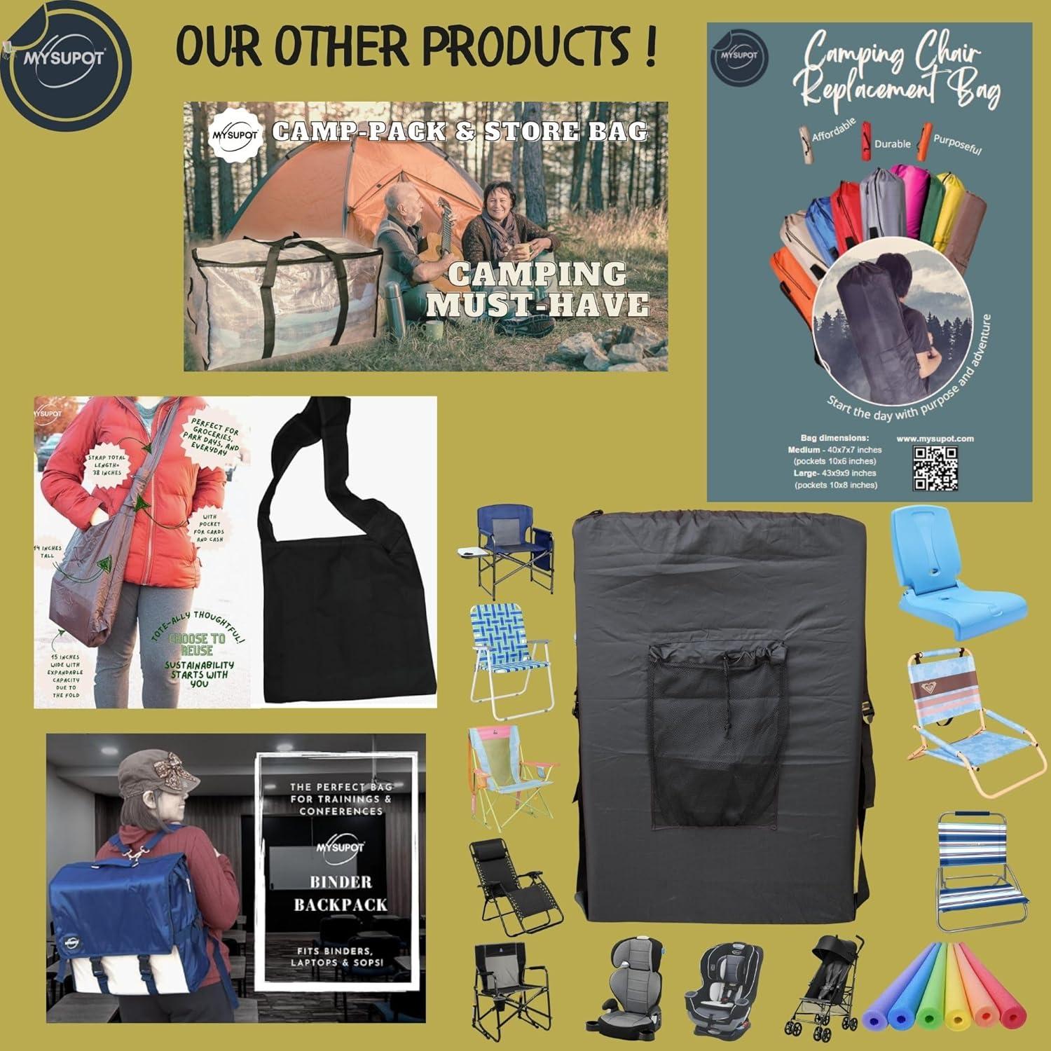 Bolsa de Reemplazo MYSUPOT para Silla de Camping Negra